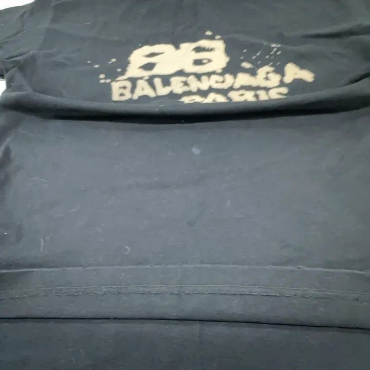 Balenciaga Balenciaga Black Short Sleeve Logo T-Shirt 0079-2507 Size S / US 4 / IT 40 - 7 Thumbnail
