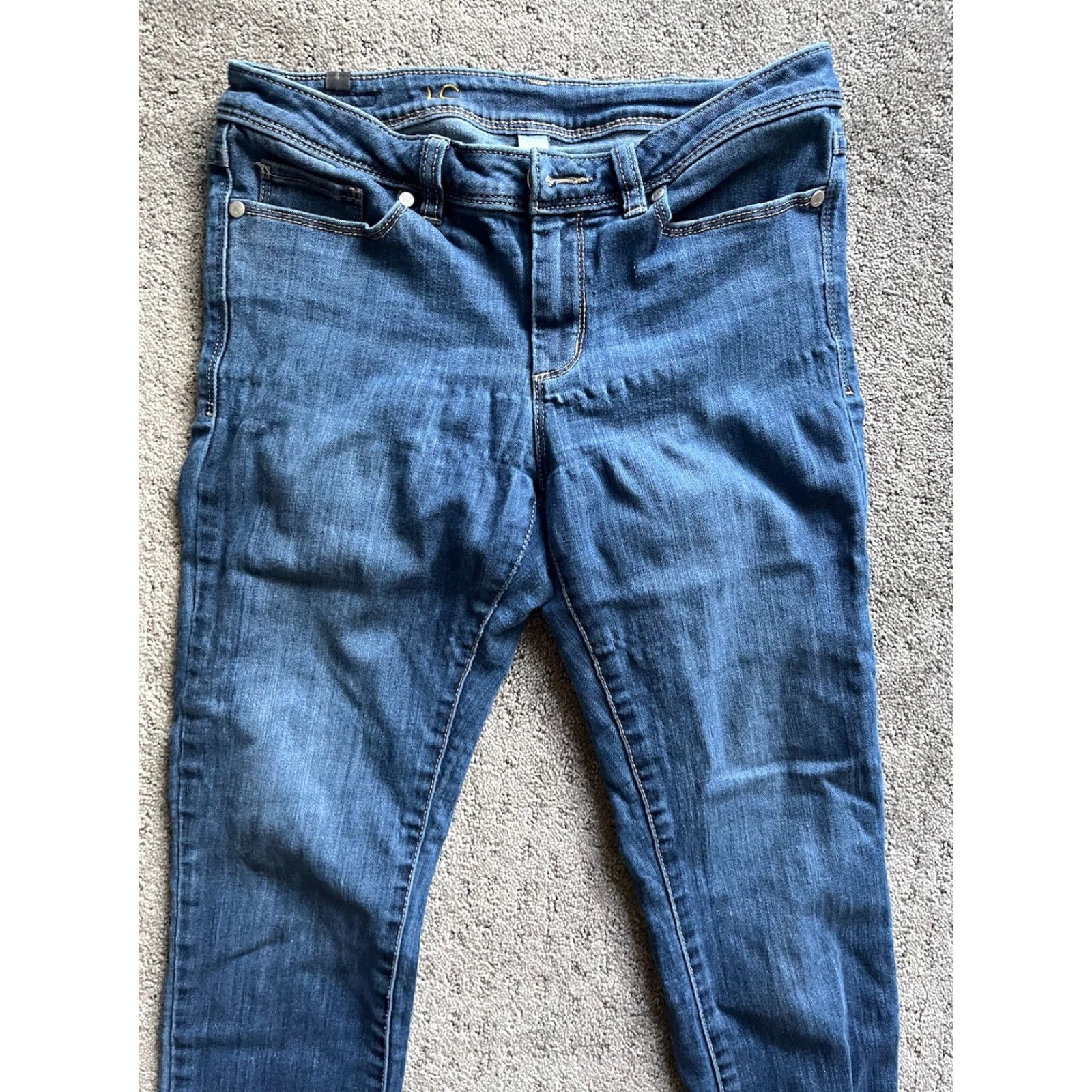 Vintage LC Lauren Conrad Women Pants Skinny Stretch Dark Wash Blue Size 4 Size 27" / US 4 / IT 40 - 2 Thumbnail