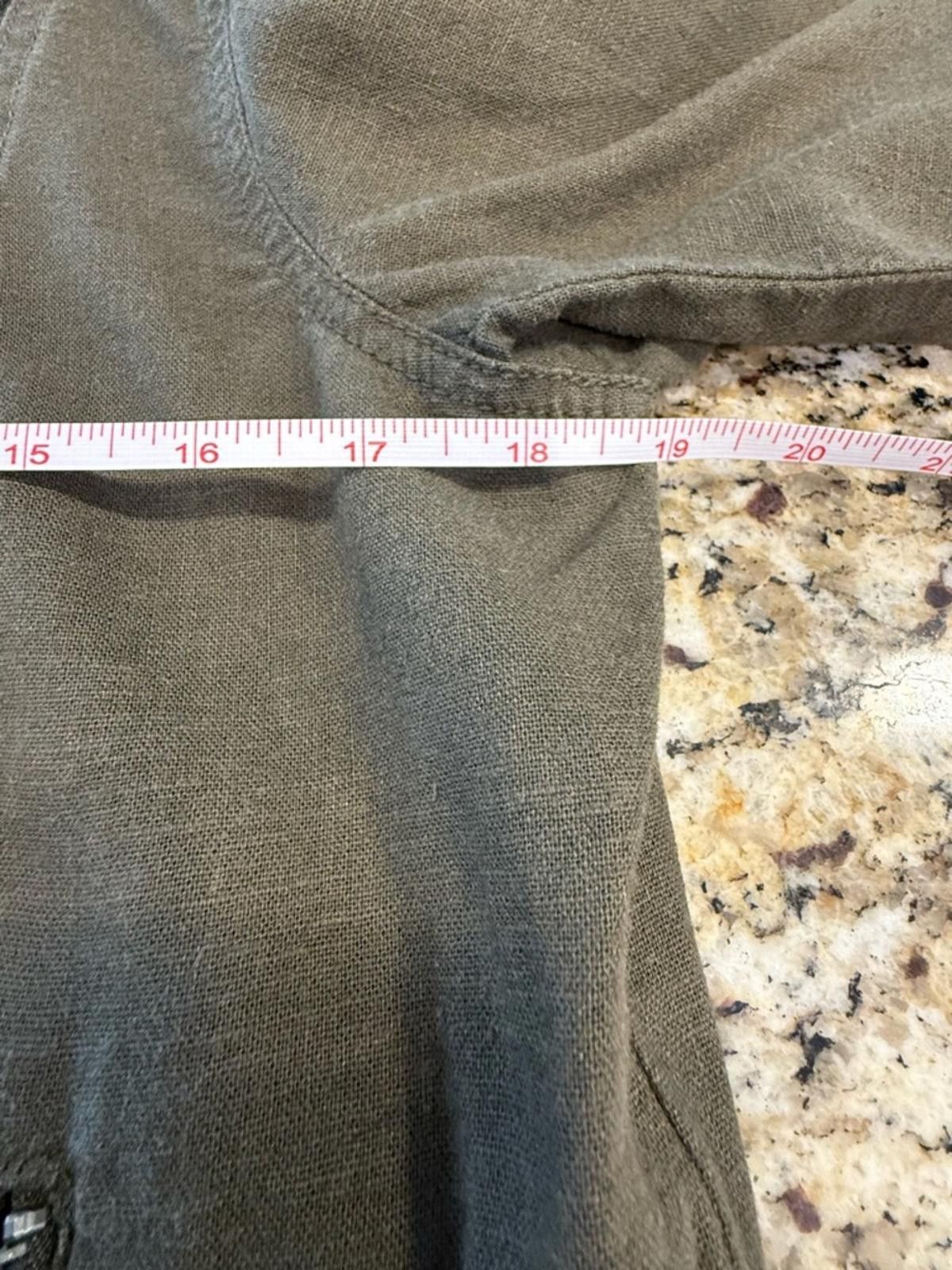Gap Gap army green linen viscose lightweight moto jacket SZ SM Size S / US 4 / IT 40 - 7 Thumbnail