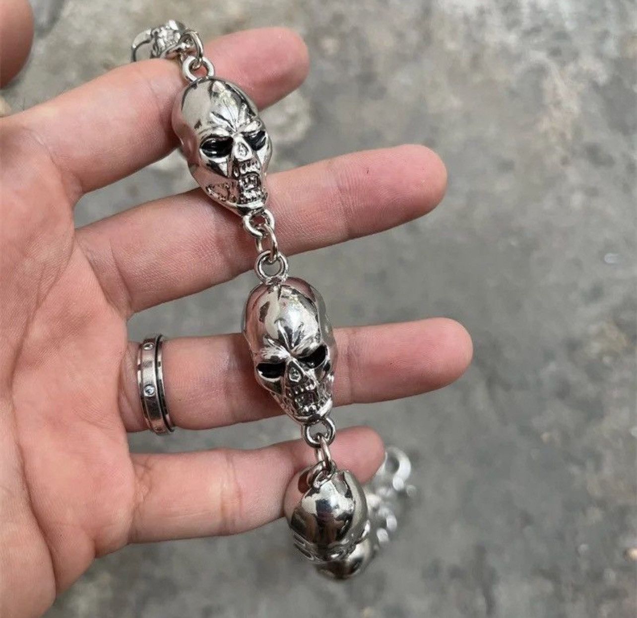 Jewelry Punk Metal Skull Pants Chain Size ONE SIZE - 3 Thumbnail