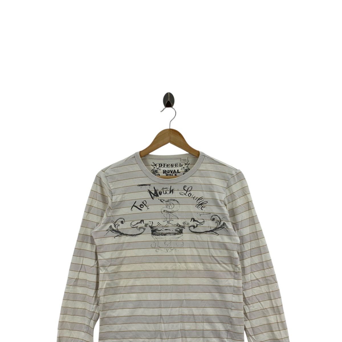 Diesel DIESEL ITALY Royal Rock Top Notch Lowlife Striped Tee Shirt Size S / US 4 / IT 40 - 2 Thumbnail