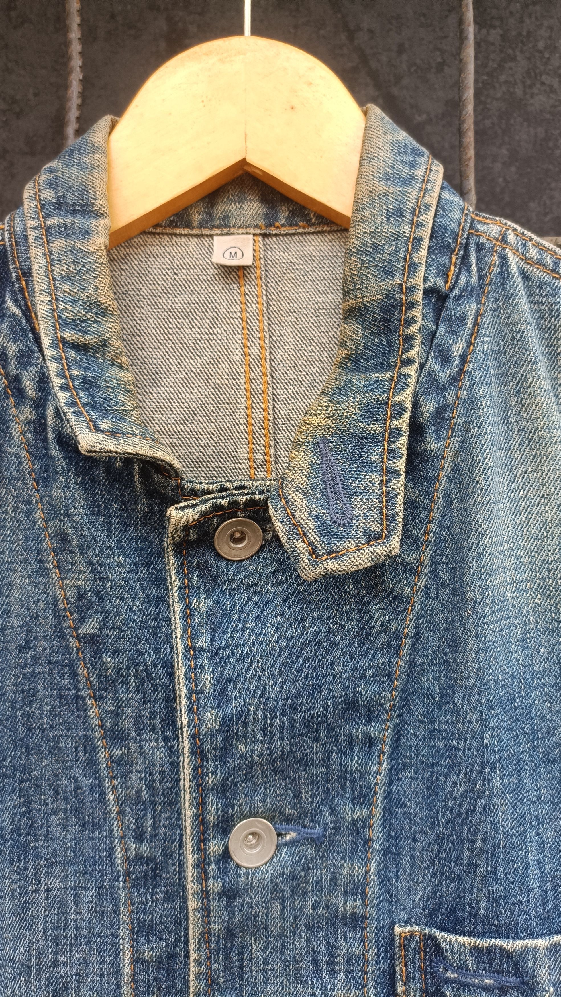 Uniqlo × Vintage Vtg uniqlo disstresed chore Coat denim jacket Size US M / EU 48-50 / 2 - 8 Thumbnail