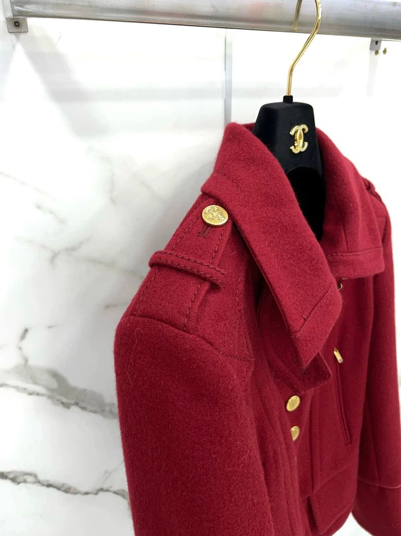 Gucci Gucci Red British-style short wool jacket 2504-Nextarrow Size US XXS / EU 40 - 6 Thumbnail