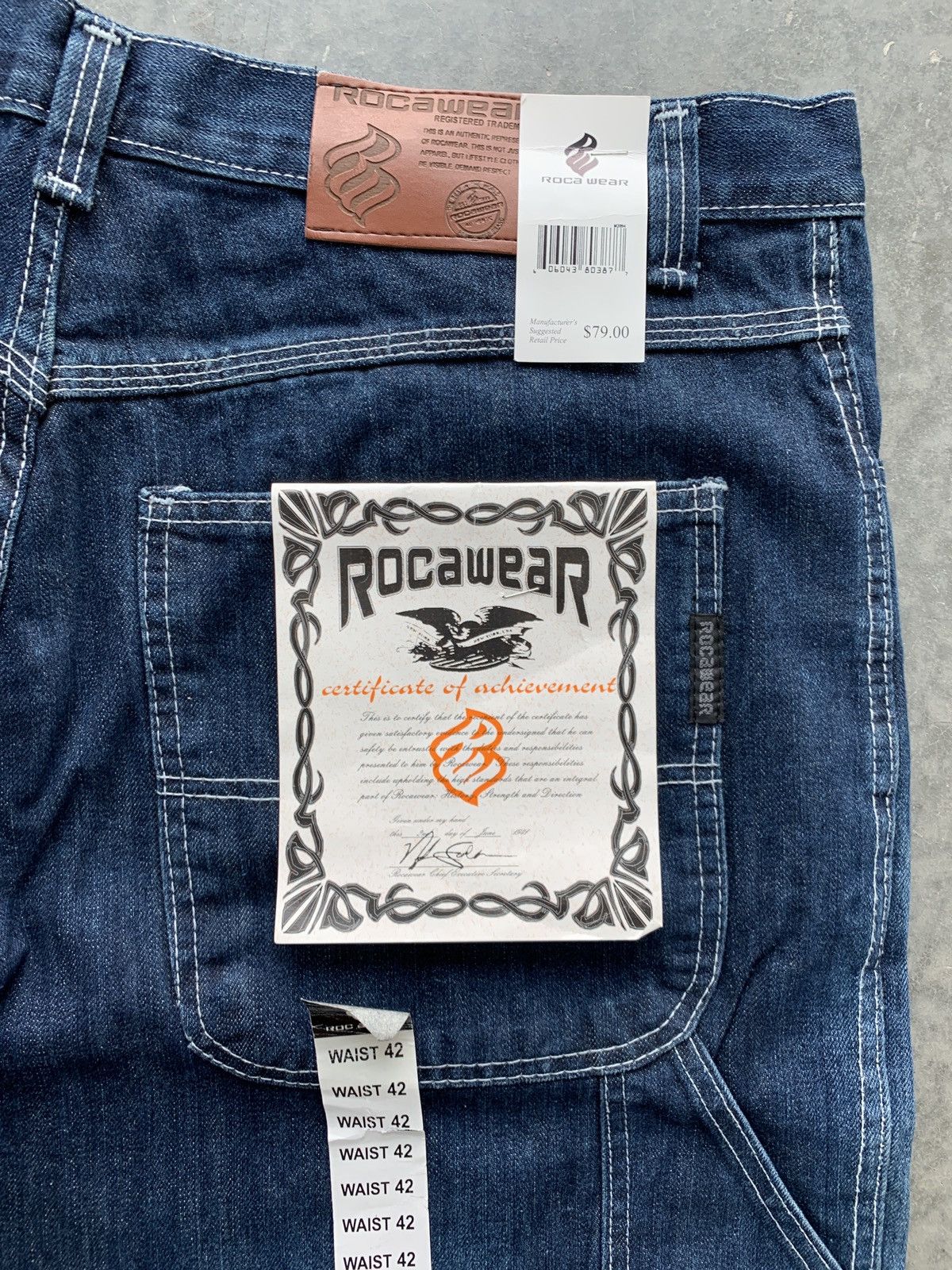 JNCO × Rocawear × Vintage BNWT Vintage Y2K Rocawear Baggy Carpenter Jeans Size US 42 / EU 58 - 2 Thumbnail