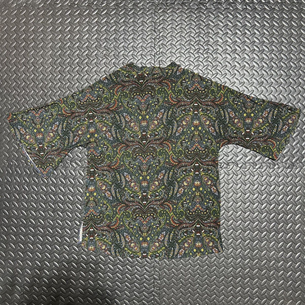 Other Ruff Hewn Grey Blouse Paisley Floral Flared Sleeve Medium Size M / US 6-8 / IT 42-44 - 10 Thumbnail