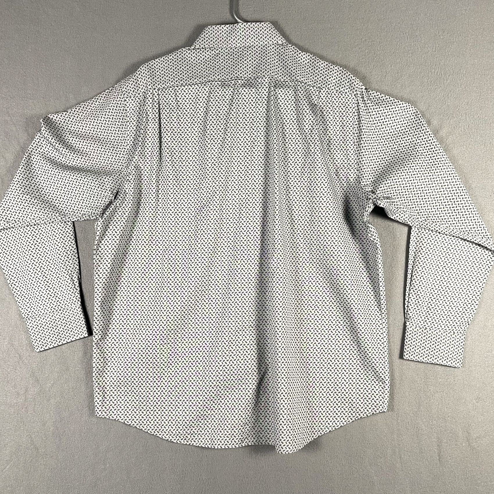 Hart Schaffner Marx Hart Schaffner Marx Shirt Mens Large Gray Blue Pattern Button Down Long Sleeve Size US L / EU 52-54 / 3 - 2 Thumbnail