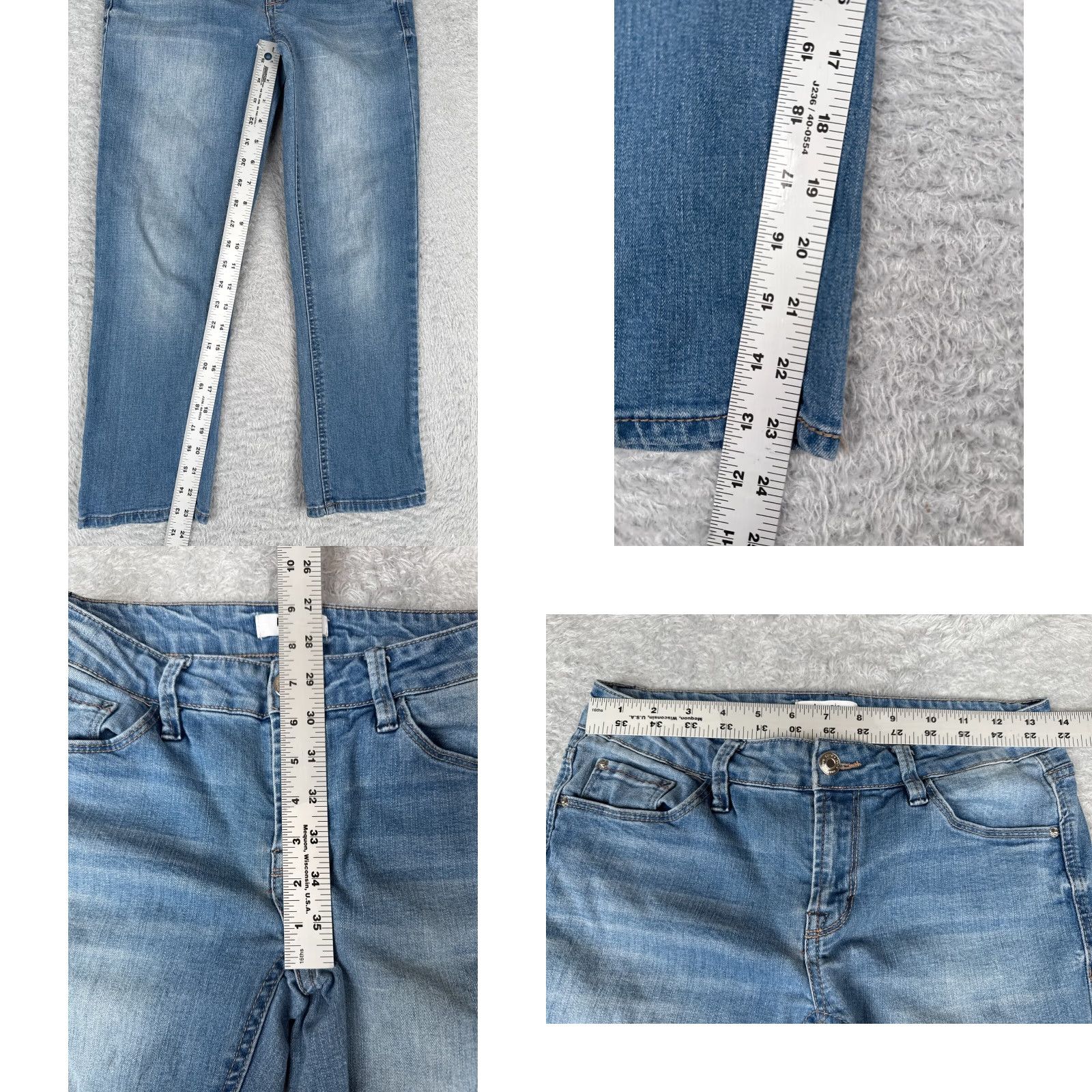 Vintage Kensie Jeans Womens Blue Denim Straight Leg Low Rise Cotton Blend Zip 28x24 Jeans Womens Boys? Size 26" / US 2 / IT 38 - 8 Thumbnail
