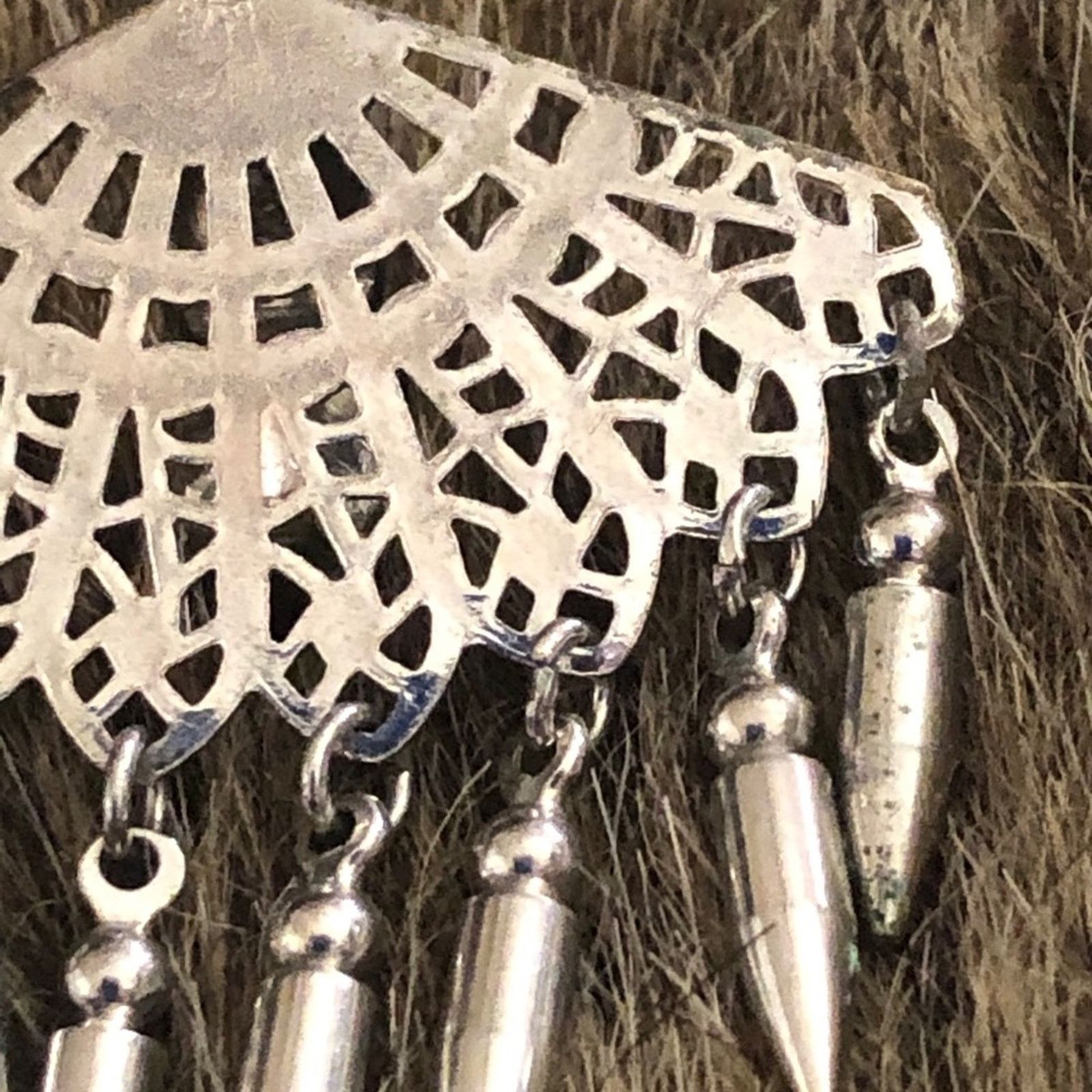 Jewelry Antique Ballou rhodium plated fan style earrings Size ONE SIZE - 4 Thumbnail