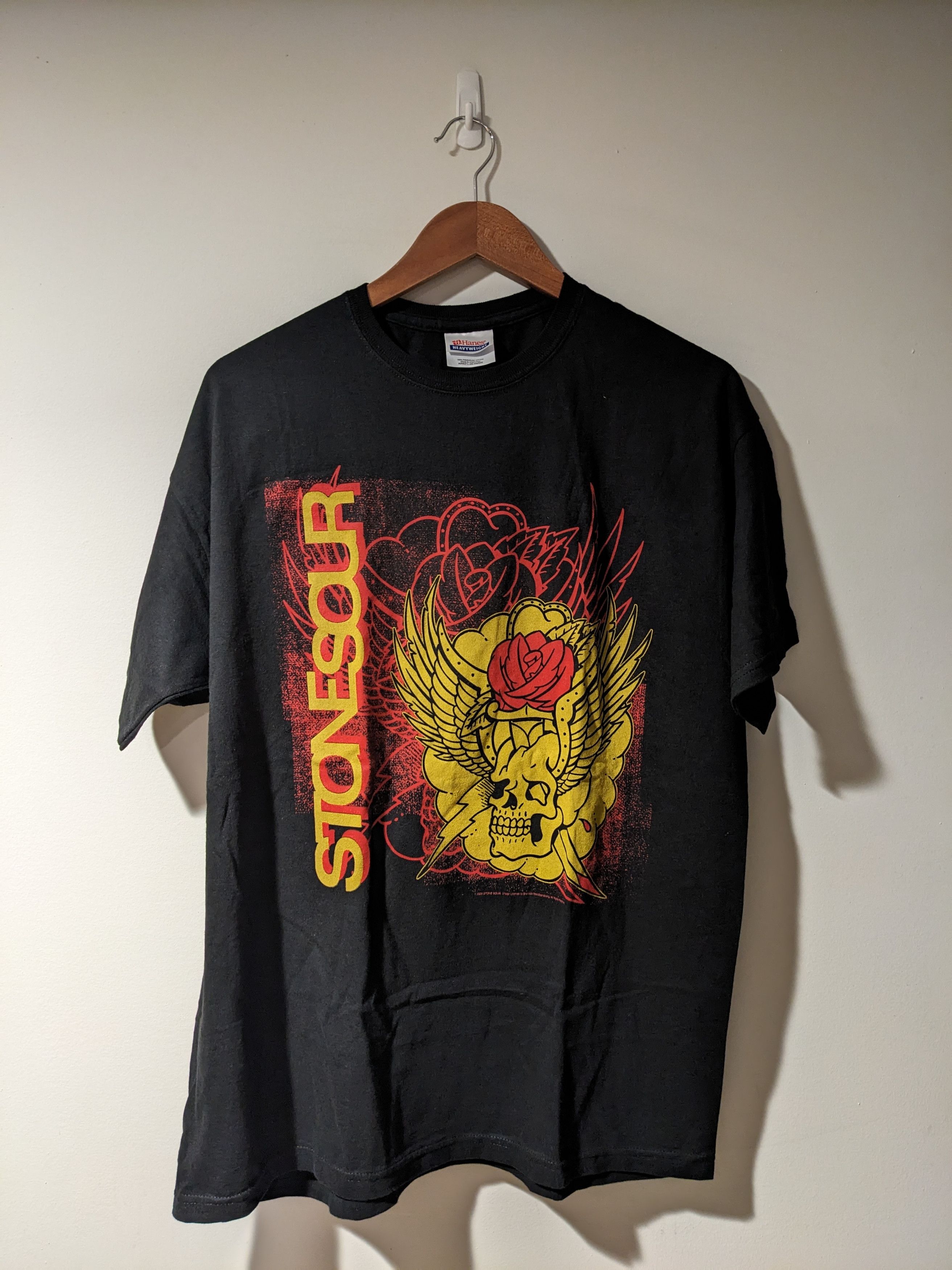 Band Tees × Vintage Vintage 2006 Stone Sour Band Cory Taylor Slipknot T-Shirt Size US L / EU 52-54 / 3 - 1 Thumbnail