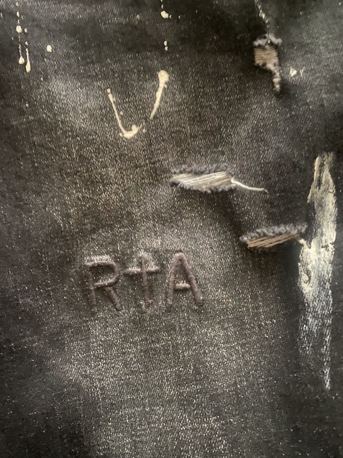 Rta RTA Distressed Charcoal Paint Jeans Size US 32 / EU 48 - 6 Thumbnail