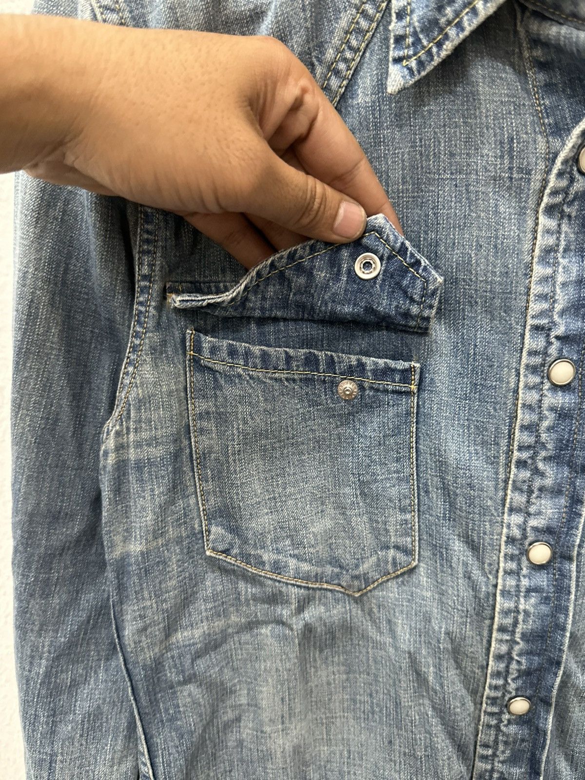 Remi Relief Remi Relief Japan Denim Chambray Snap Button Button Shirt Size US M / EU 48-50 / 2 - 10 Thumbnail
