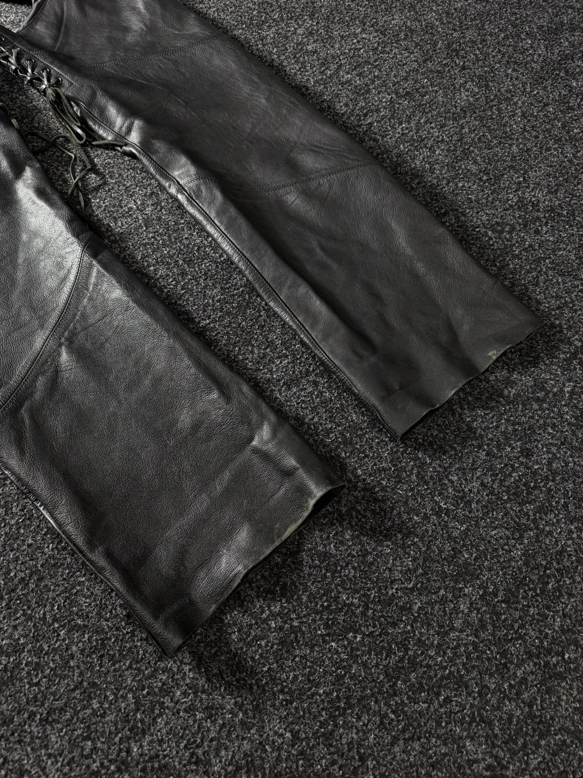Leather Vintage 90s IXS 1990's Leather Moto Racing pants Chaps Size US 32 / EU 48 - 9 Thumbnail