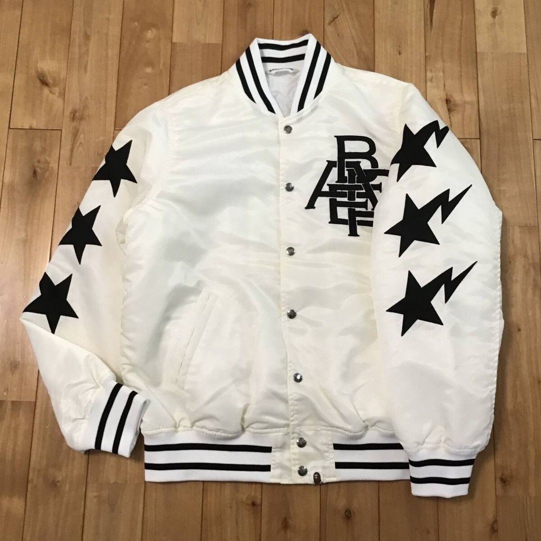 Bape × Nigo BAPE STA logo varsity jacket a bathing ape star NIGO Size US XL / EU 56 / 4 - 1 Thumbnail