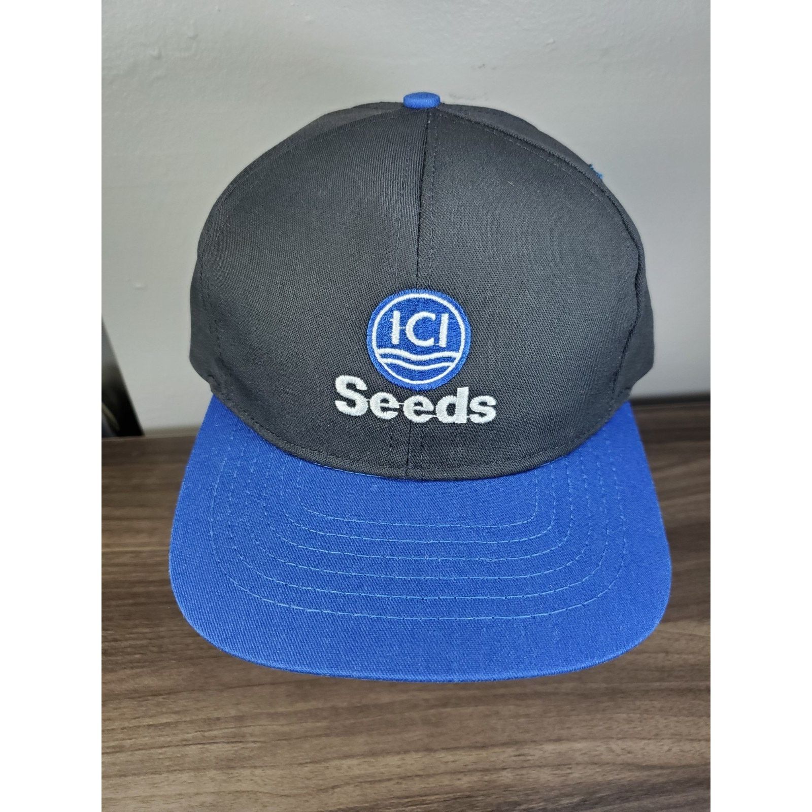 Swingster × Vintage ICI Seeds Hat Snapback Cap Two Tone Swingster USA MADE Farm Size ONE SIZE - 4 Thumbnail