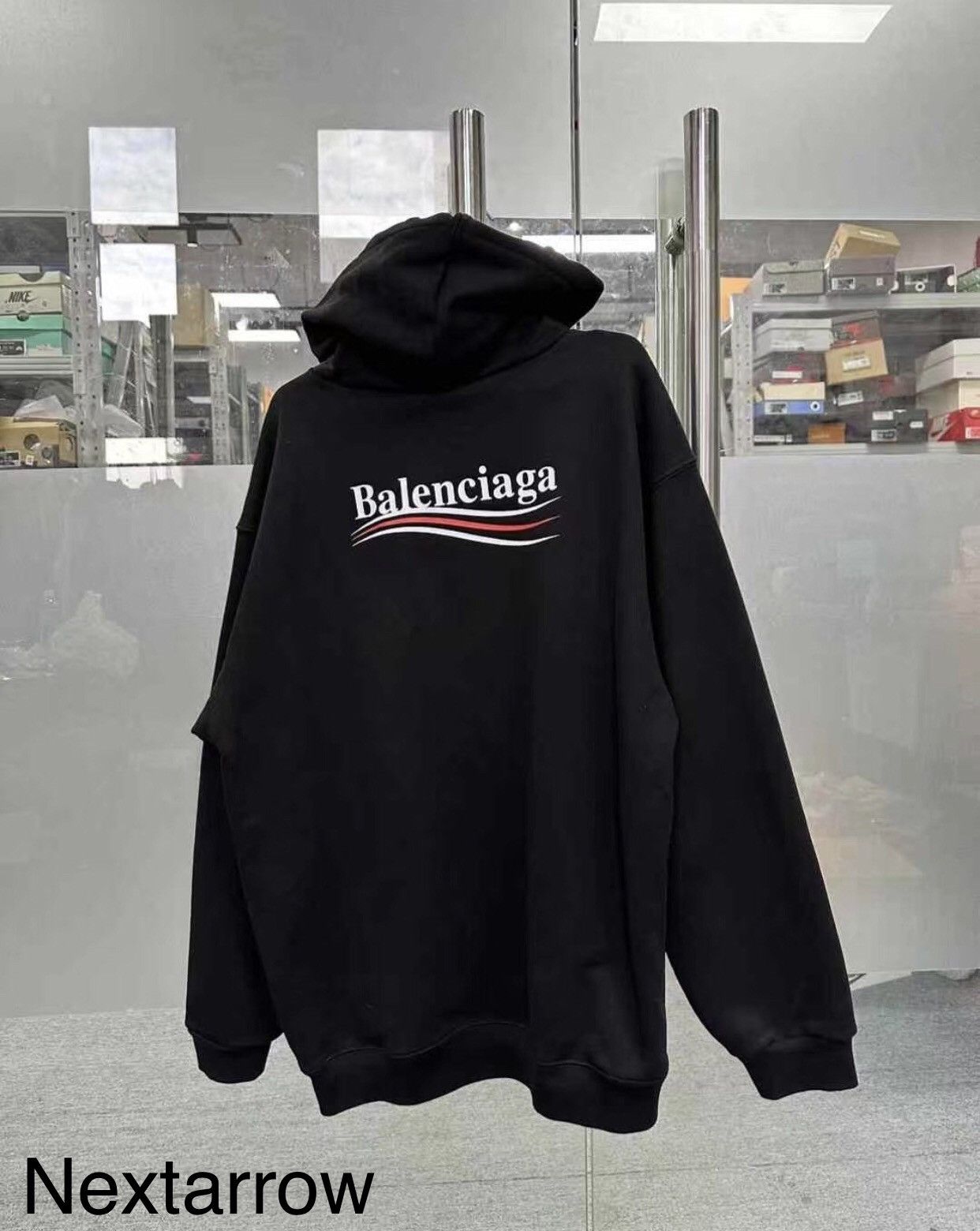 Balenciaga Balenciaga Black Coke Waves Hoodie 2412-Nextarrow Size US L / EU 52-54 / 3 - 2 Thumbnail