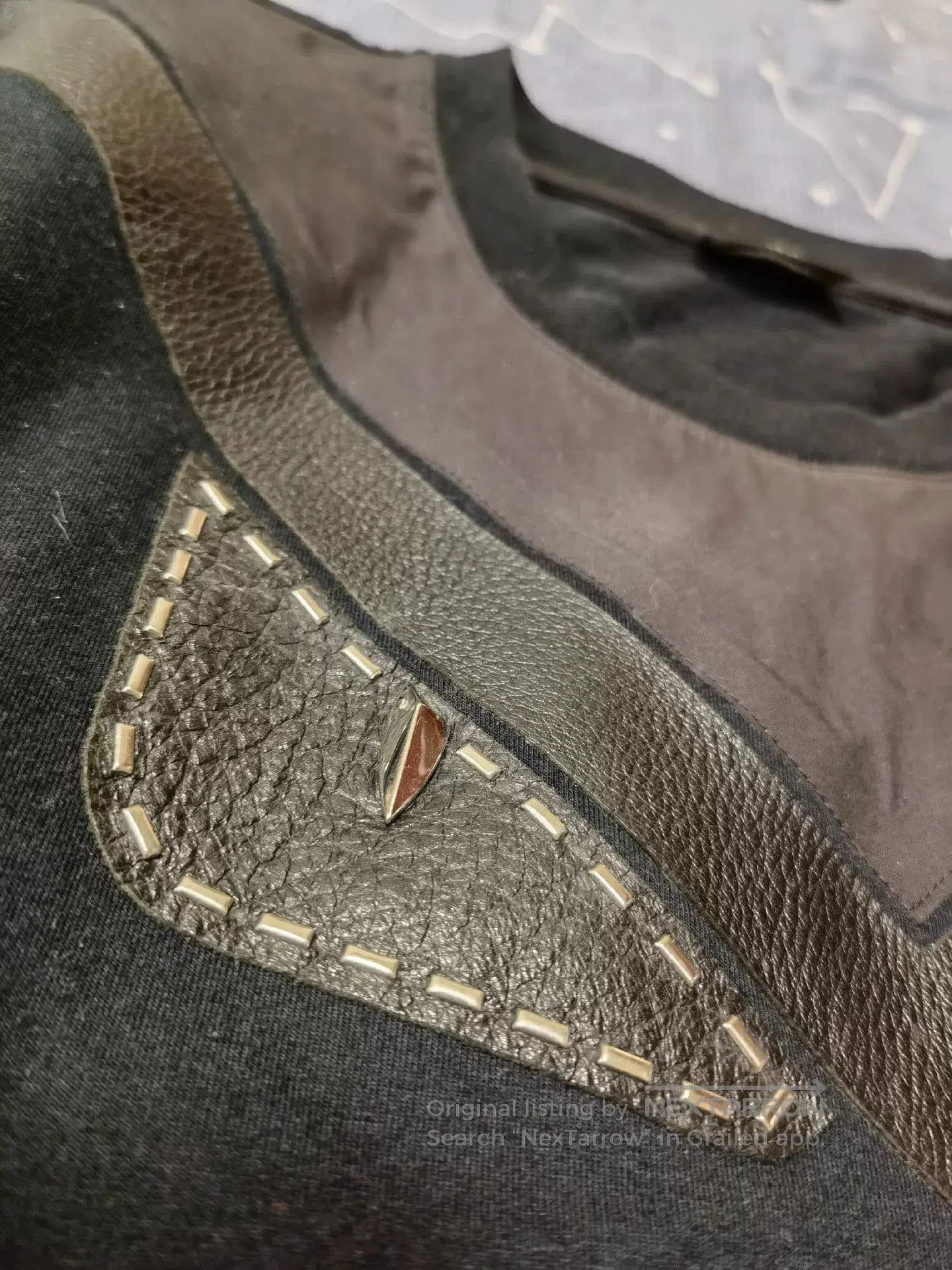 Fendi Fendi Monster Patchwork Leather Rivet Sweater. Size US M / EU 48-50 / 2 - 1 Thumbnail