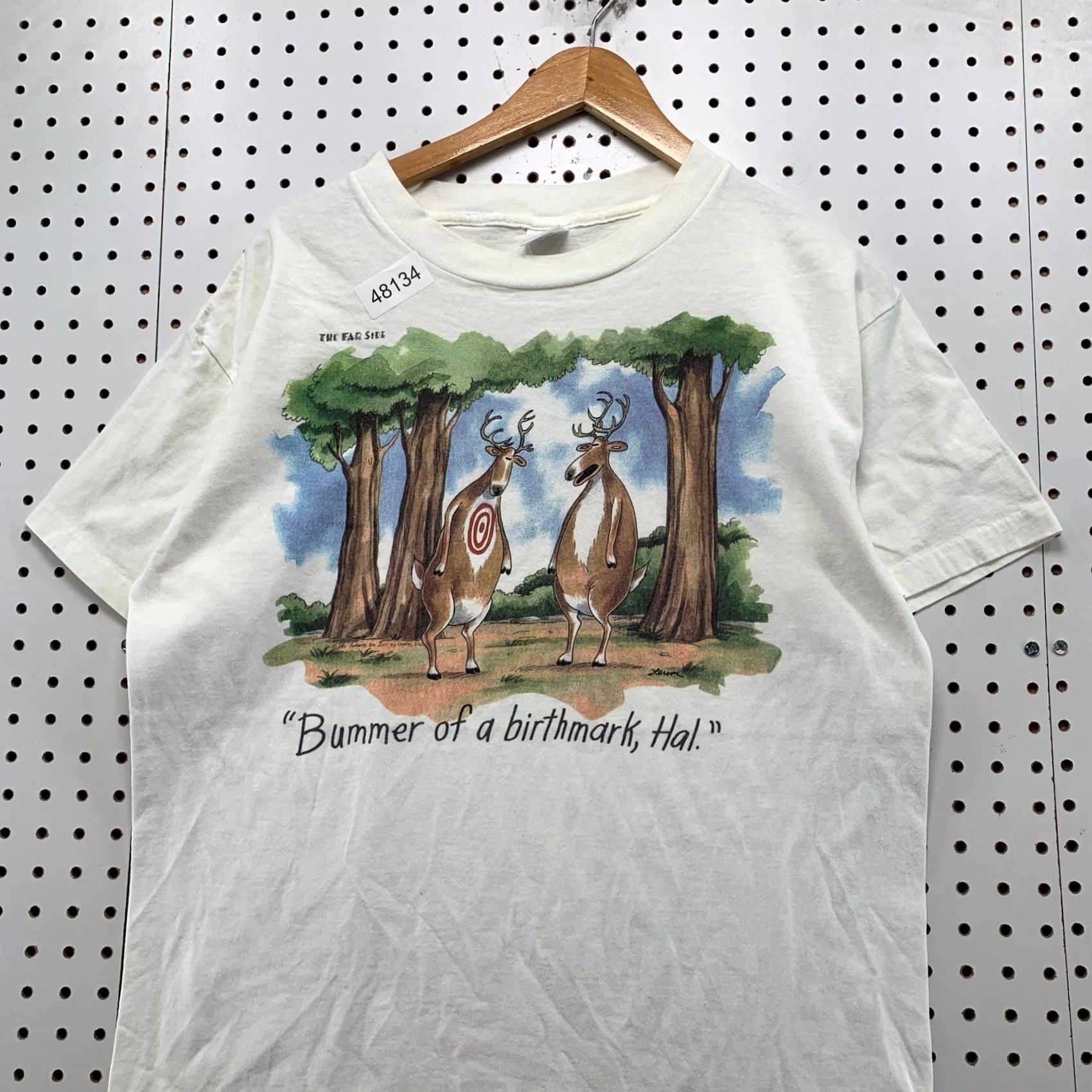 Vintage Vintage Far Side Hunting Funny T Shirt Mens Large White Single Stitch Outdoor Size US L / EU 52-54 / 3 - 4 Thumbnail