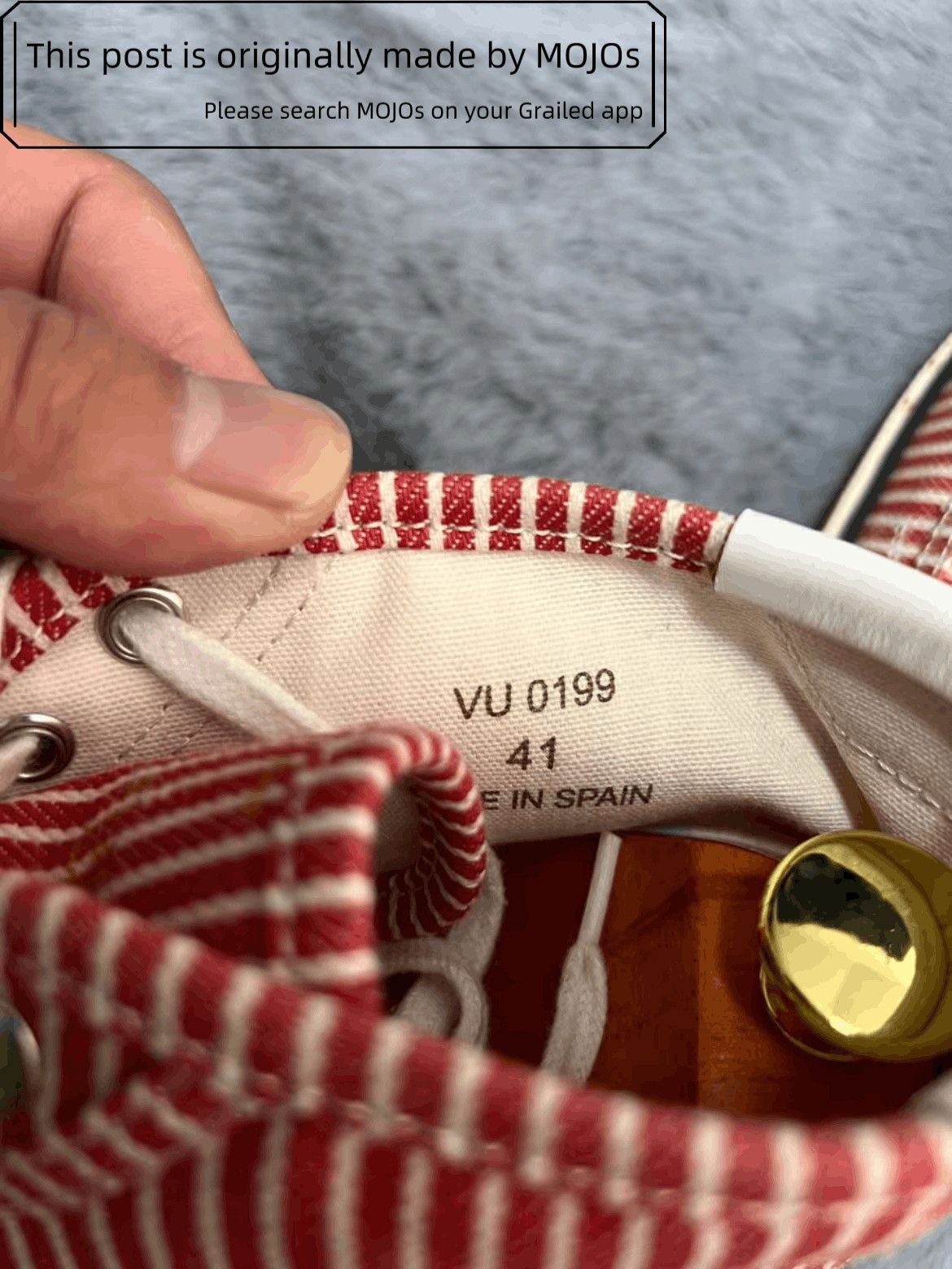 Celine Sz 41 Celine 20SS Red Stripe Hi-top Sneaker Size US 8 / EU 41 - 5 Thumbnail