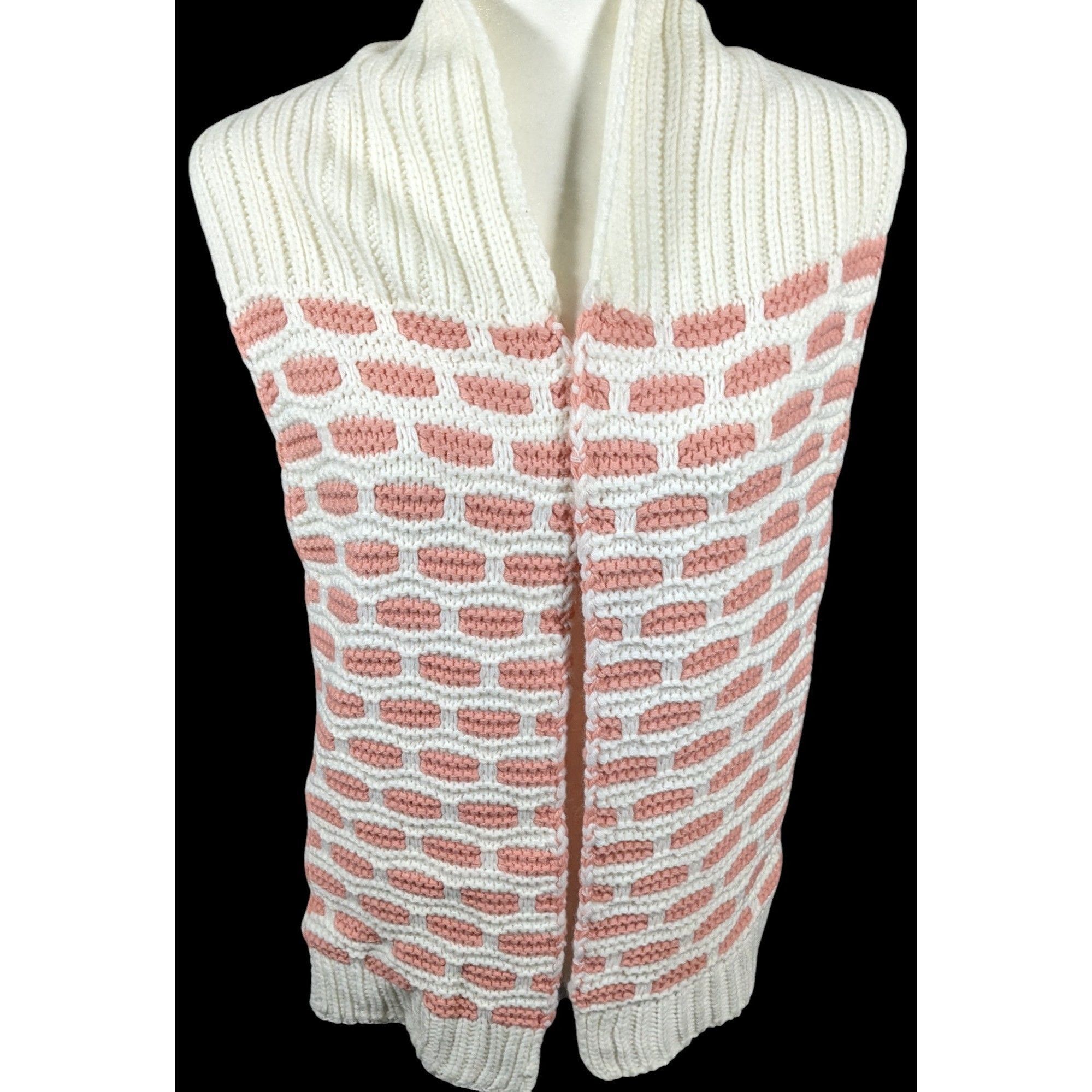 Other Coquette Retro Pink And White Brick Patterned Scarf Size ONE SIZE - 2 Thumbnail