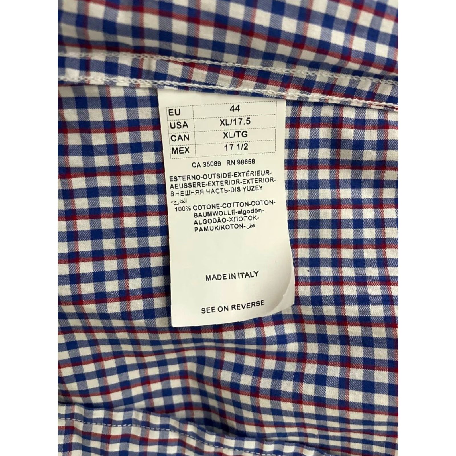 Paul & Shark Paul & Shark Mens Button-Down Shirt Size 44 Multicolor Gingham Check Long Sleeve Size US XXL / EU 58 / 5 - 5 Thumbnail