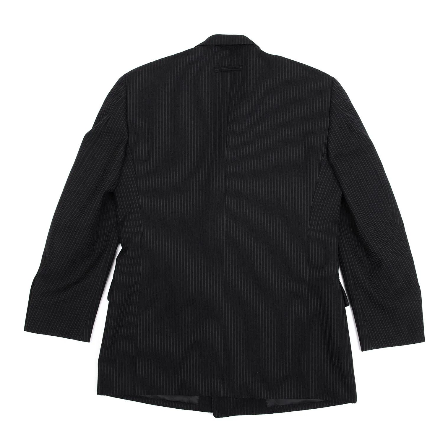 Jean Paul Gaultier Wool Stripe Double Breasted Jacket in Dark Navy 44M Size US S / EU 44-46 / 1 - 15 Thumbnail