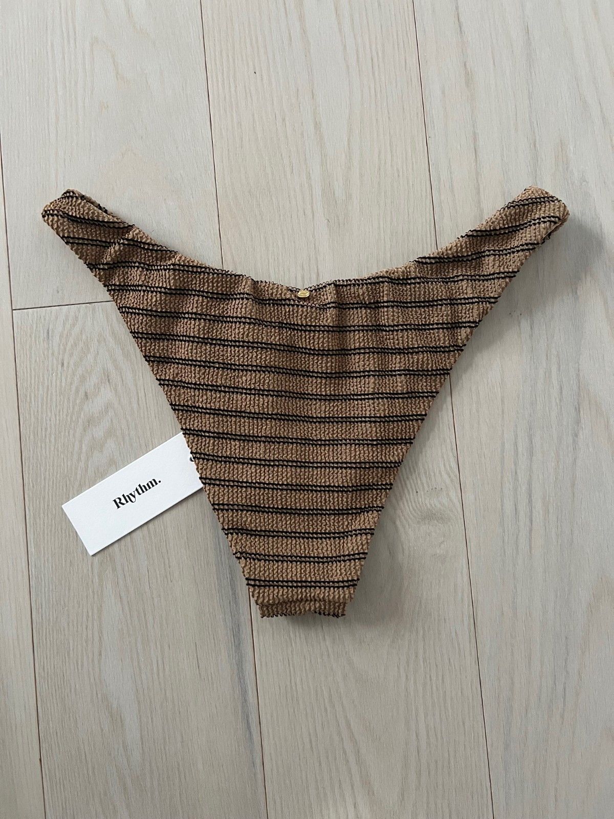 Rhythm Rhythm Sol Stripe Hi Cut Swim Bikini Bottom ( XXL ) Size 38" / US 16 / IT 52 - 4 Thumbnail