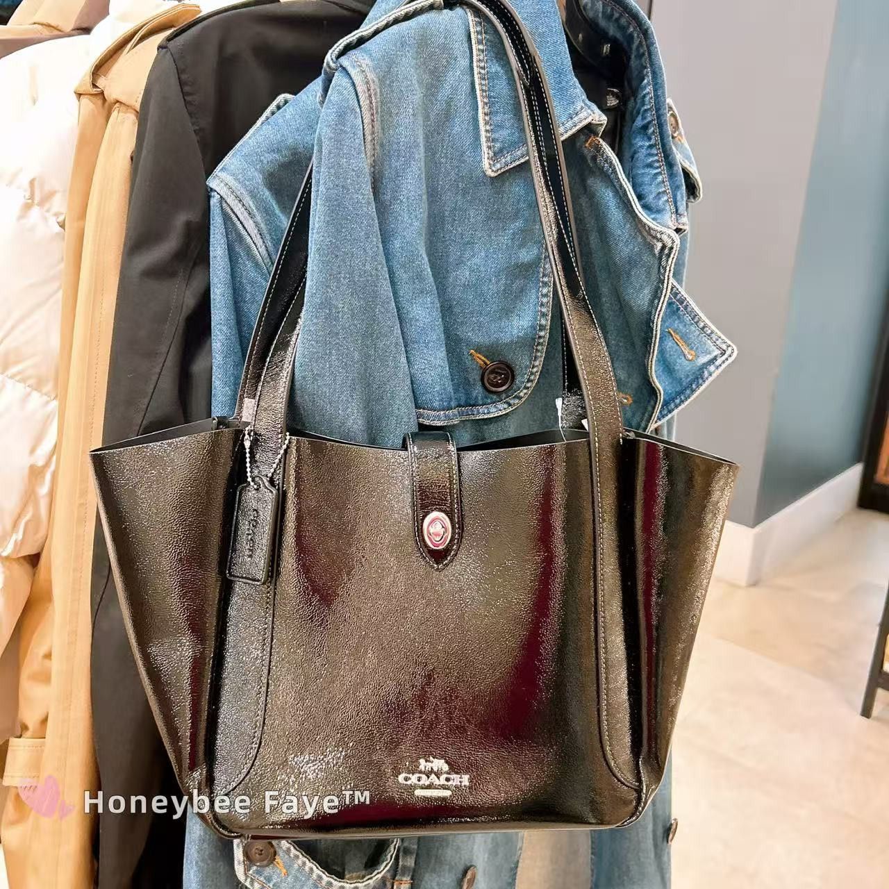 Coach Hadley Turnlock Tote Bag CCF05 Size ONE SIZE - 5 Thumbnail