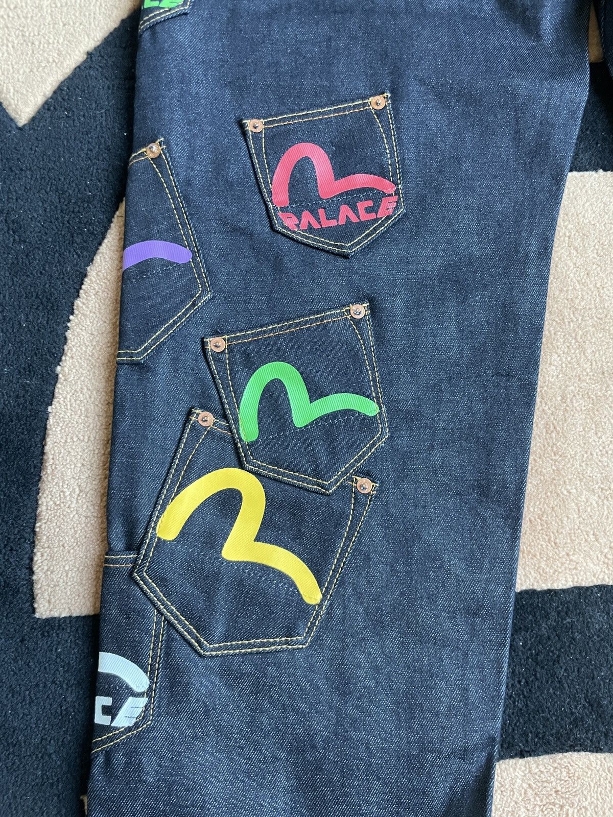 Evisu × Palace EVISU x PALACE multi-pocket jeans limited edition Size US 34 / EU 50 - 6 Thumbnail