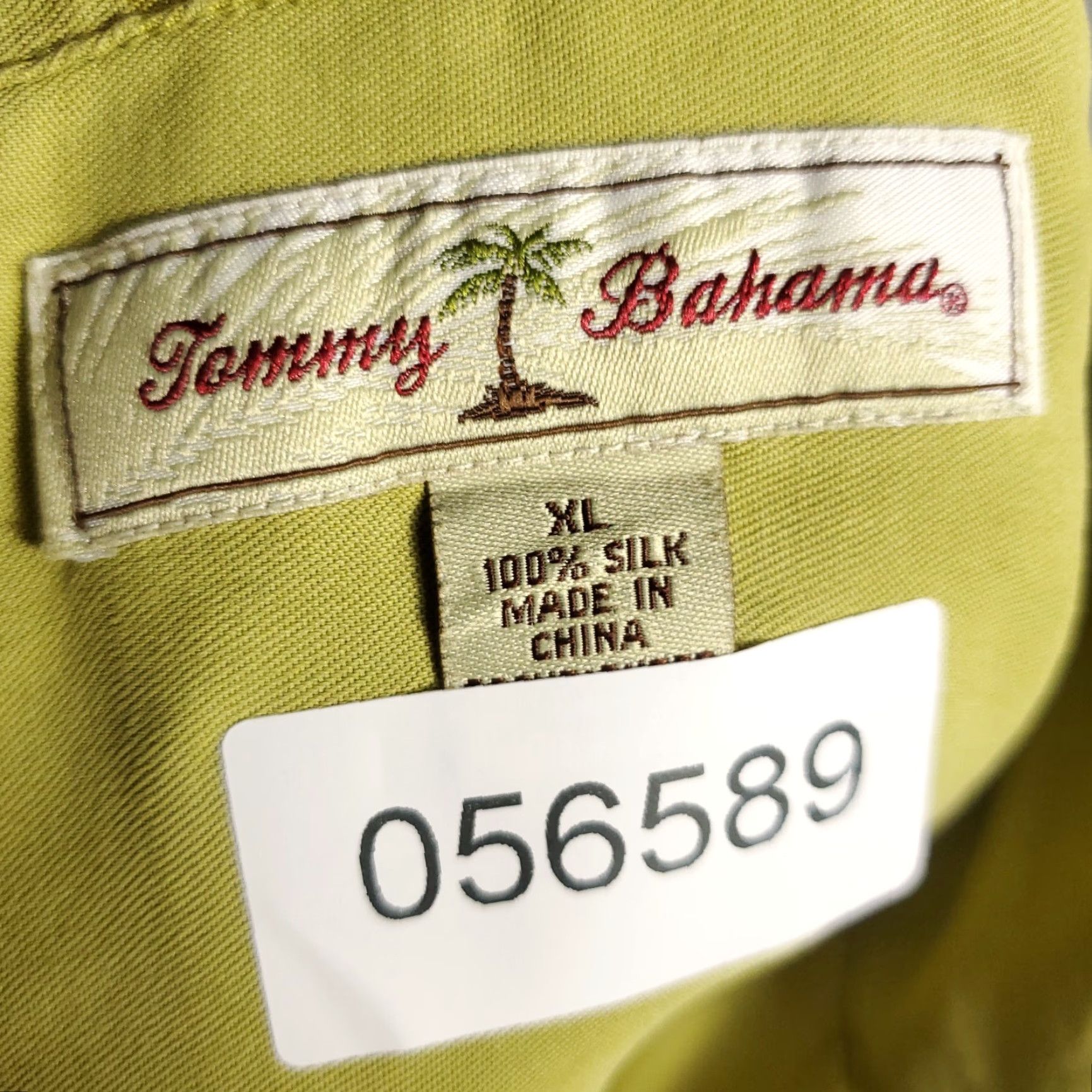 Tommy Bahama Tommy Bahama Hawaiian Button-Up Shirt Mens XL Yellow Linen Short Sleeve Size US XL / EU 56 / 4 - 8 Thumbnail