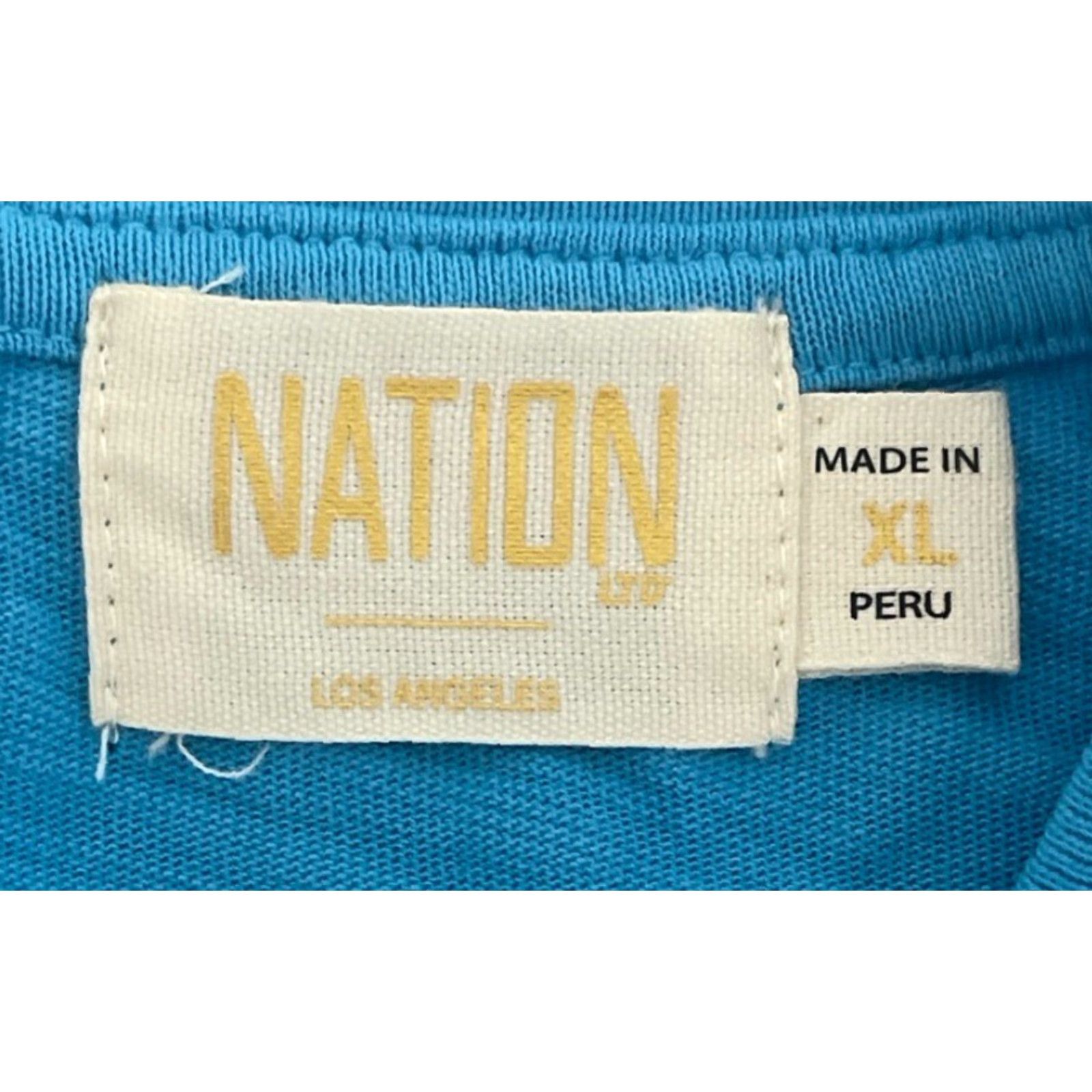 Nation LTD Nation LTD Women's Sleeveless Cotton T-Shirt Dress Blue XL Casual Summer Knee Length Size XL / US 12-14 / IT 48-50 - 4 Thumbnail
