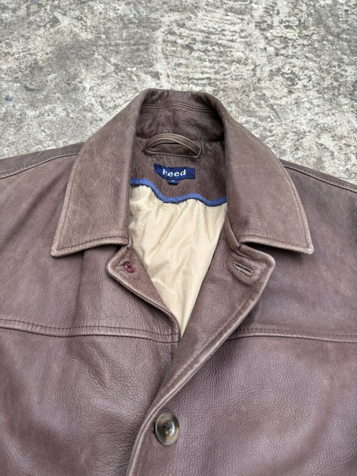 Genuine Leather Vintage Reed Brown Leather Jacket Size US XL / EU 56 / 4 - 8 Thumbnail