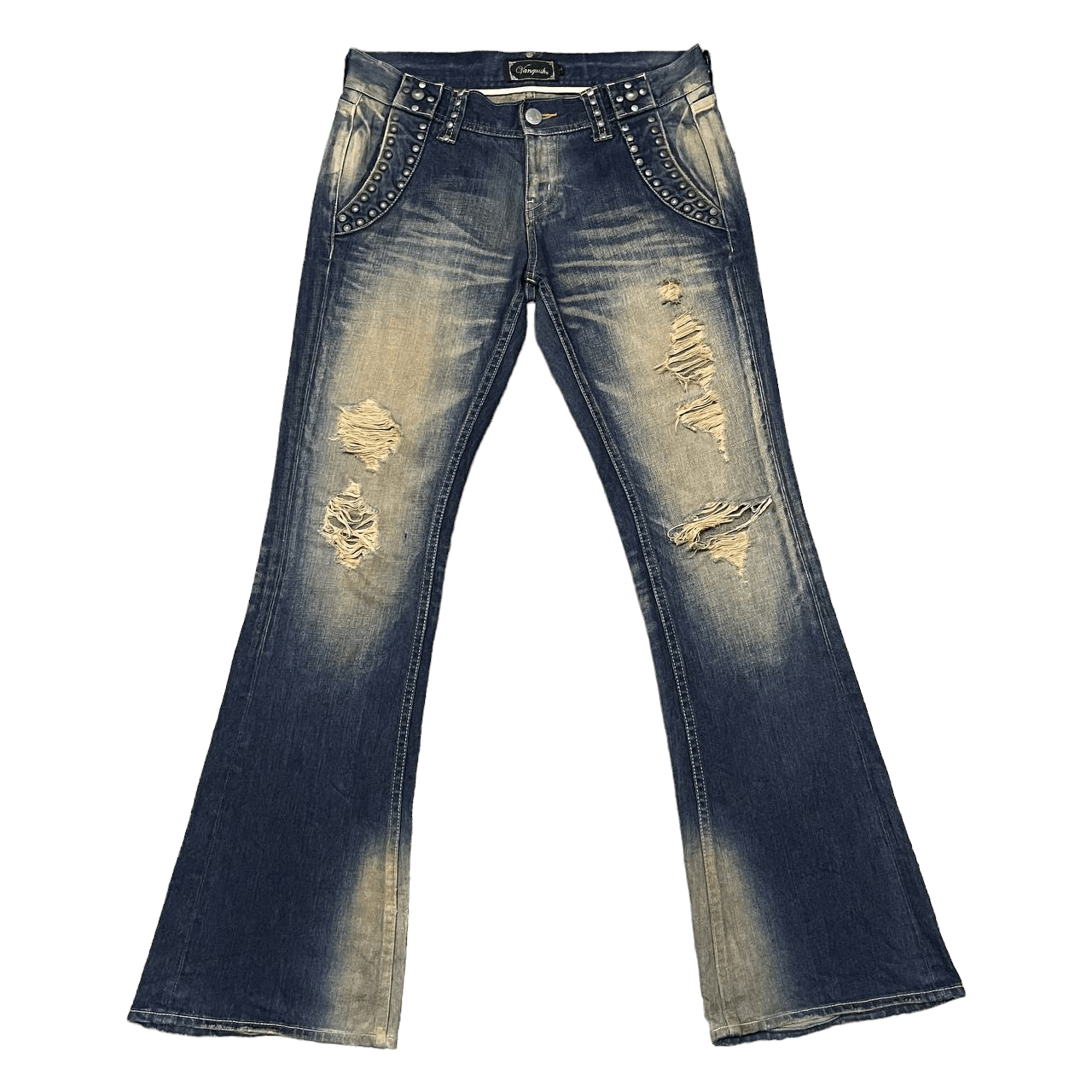 Flare Jeans Distressed Vanquish Denim Ifsixwasnine LGB Style
