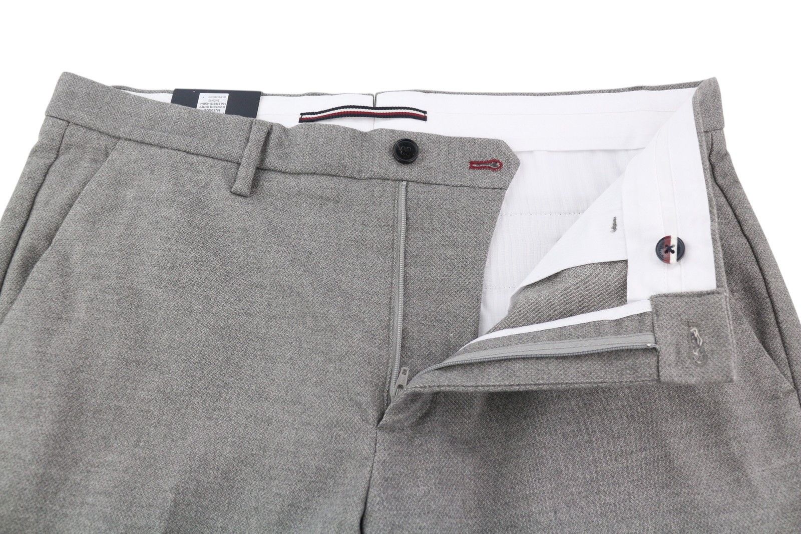 Tommy Hilfiger BLEECKER STRETCH W36/L32 Melange Grey Slim Trousers 85135 Size US 36 / EU 52 - 4 Thumbnail
