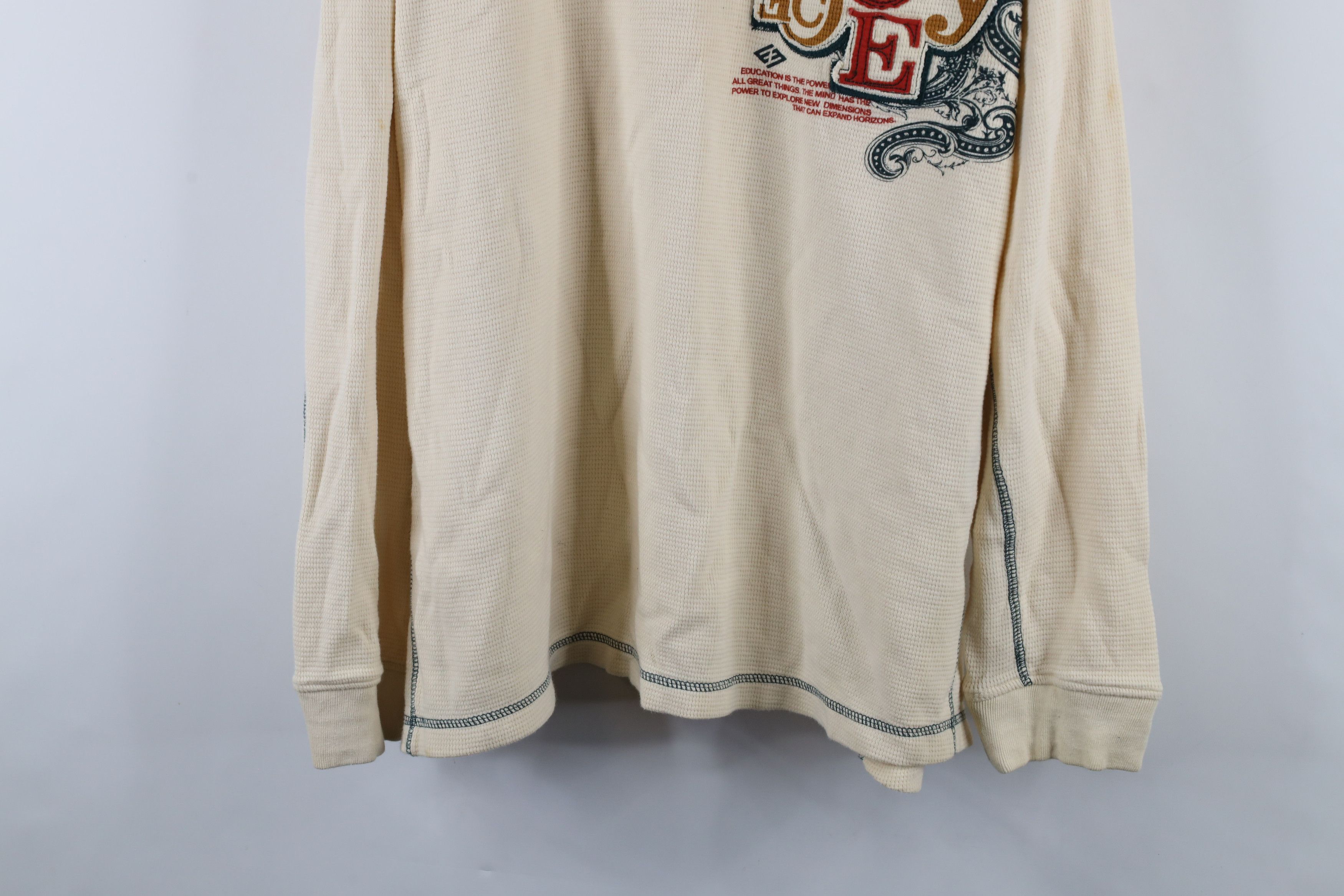 Enyce × Vintage Vintage Y2K Enyce Thermal Waffle Knit Long Sleeve T-Shirt Size US XXL / EU 58 / 5 - 3 Thumbnail