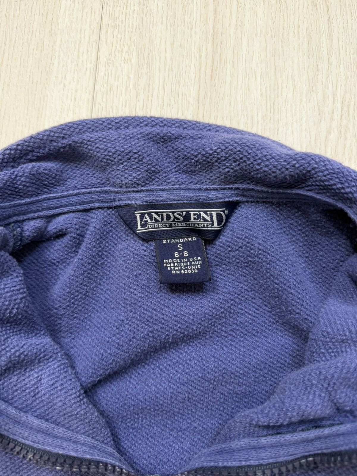 Lands' End Lands End Vintage Half Zip 100% Cotton Sweater Size US S / EU 44-46 / 1 - 4 Thumbnail