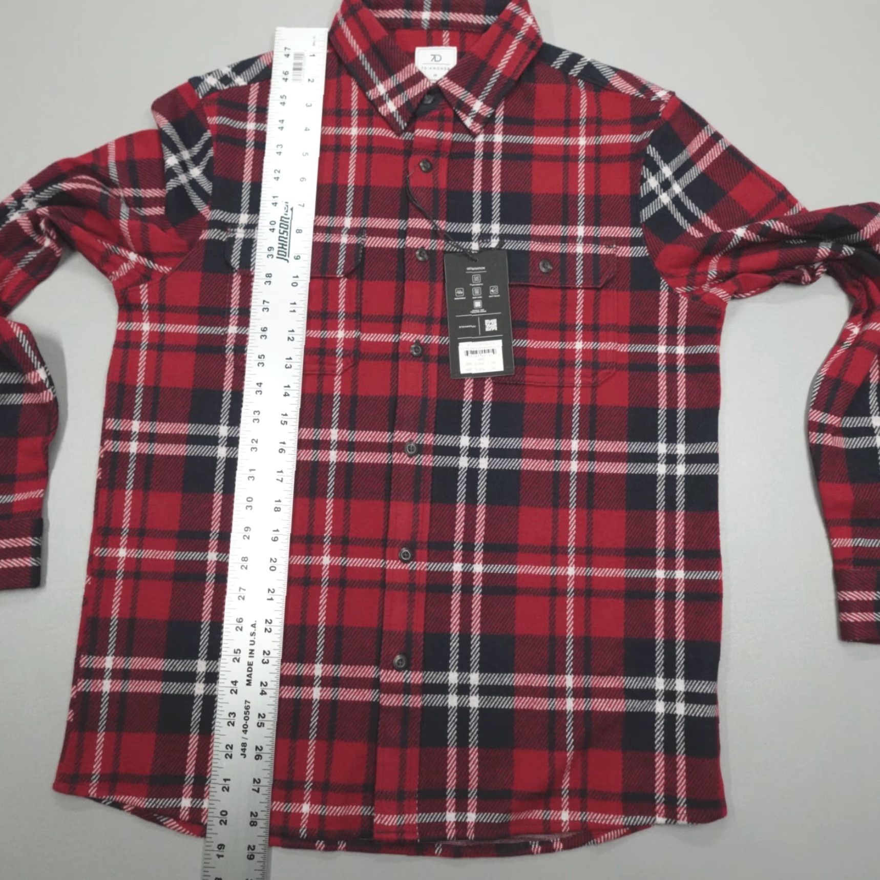 Vintage VINTAGE 7 Diamonds Generation Soft Flannel Shirt Plaid Size M Red Long Sleeve Button-Up Collared Spread Pocketed Size US M / EU 48-50 / 2 - 6 Thumbnail