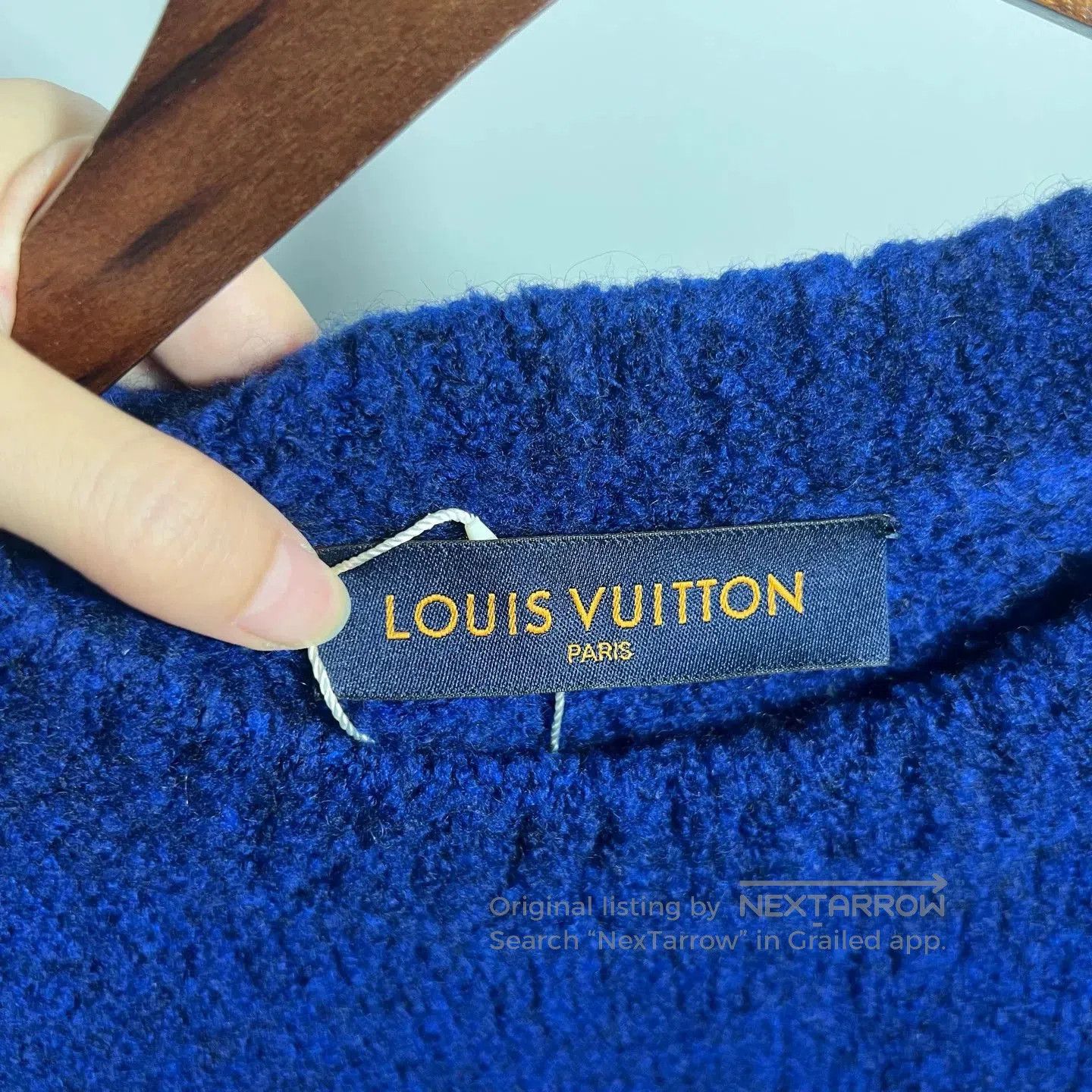 Louis Vuitton Louis Vuitton Blue Teddy Sweater R2721. Size US L / EU 52-54 / 3 - 3 Thumbnail