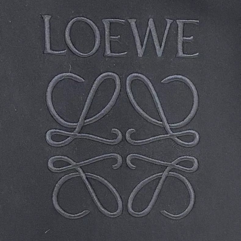 Loewe Loewe Black embroidered logo hoodie Size L / US 10 / IT 46 - 4 Thumbnail