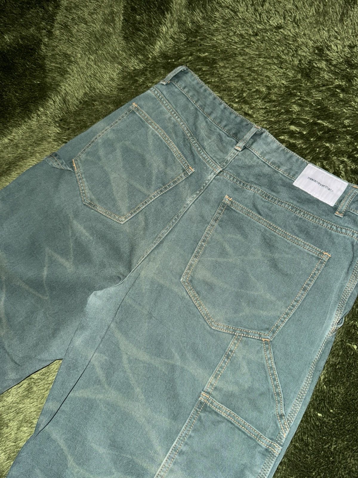 thisisneverthat [XL] Thisisneverthat Crack printed Double Knee Pants Green Size US 36 / EU 52 - 7 Thumbnail