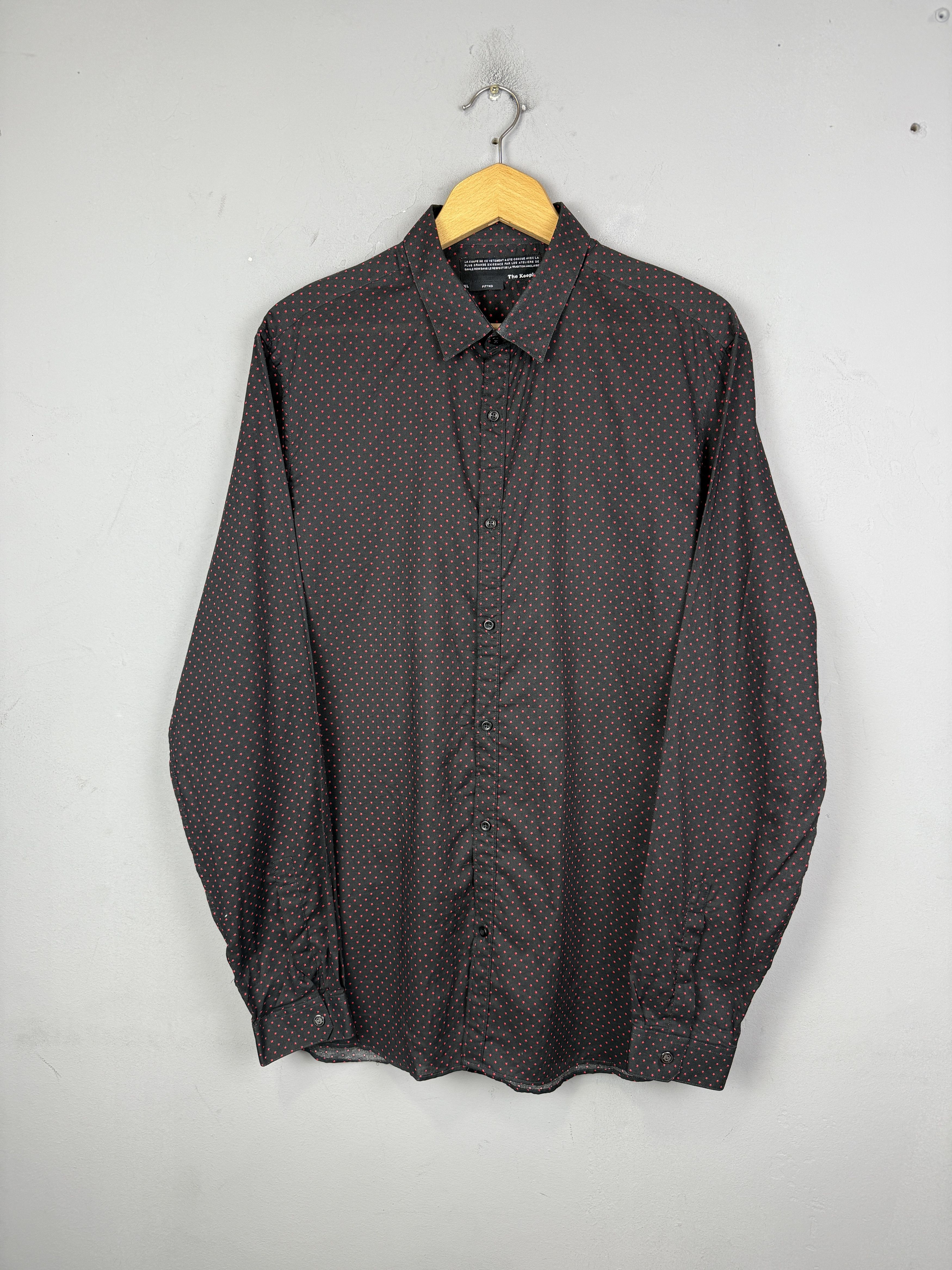 Designer × The Kooples The Kooples Fitted Shirt Monogram Stars Black/Red Button Up Size US XL / EU 56 / 4 - 3 Thumbnail