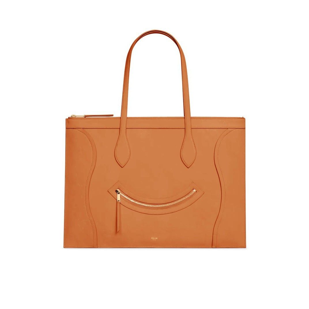 Celine $2100 Flat Luggage Tan Top Handle Bag New, Women's
