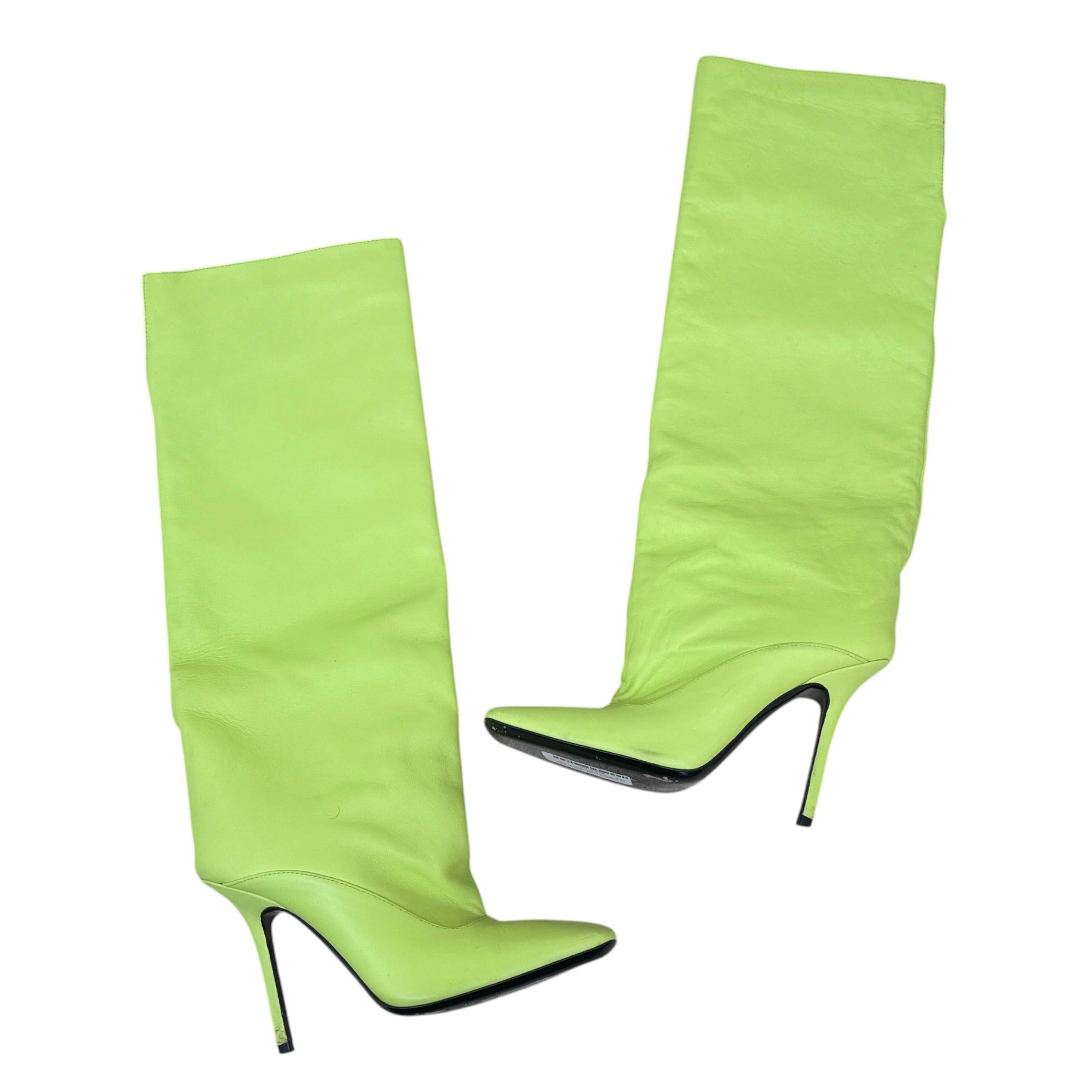The Attico The Attico ‘Sienna’ Leather Knee High Boots Neon (Size EU38) Size US 5.5 / EU 38 - 3 Thumbnail