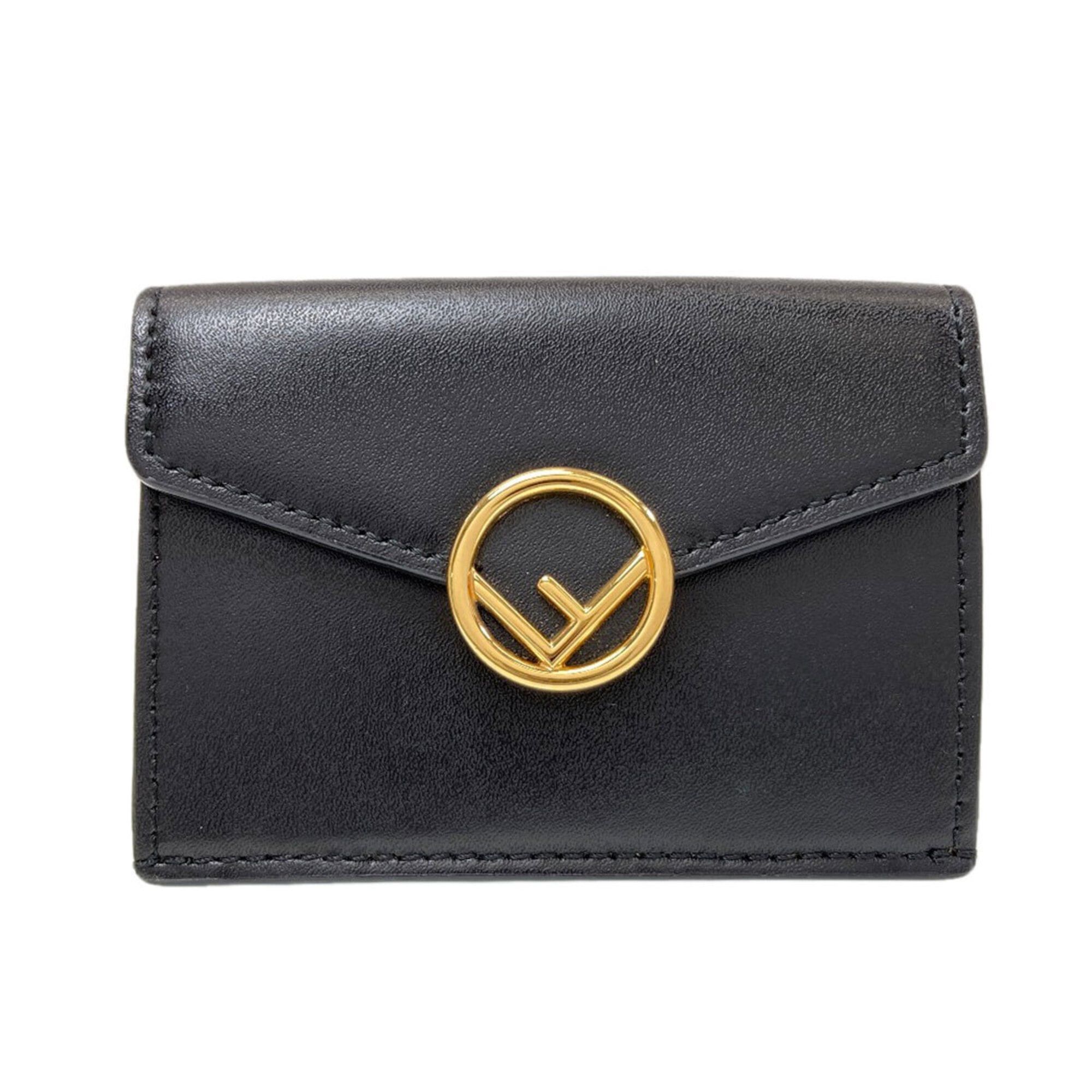 Fendi Fendi F is Micro Trifold Wallet, Bi-fold Calfskin, Women's Size ONE SIZE - 1 Thumbnail