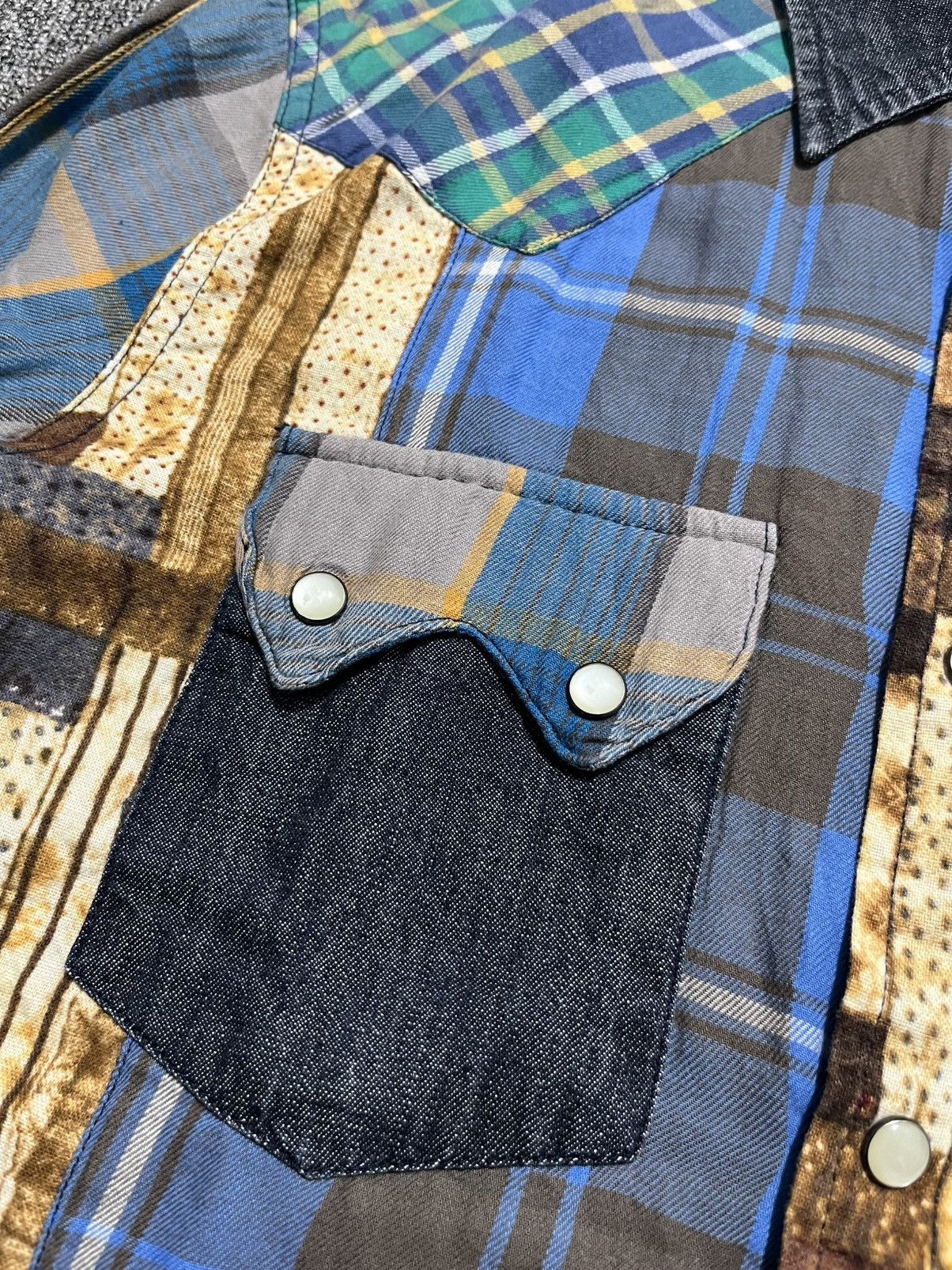 Polo Ralph Lauren denim & supply ralph lauren patchwork button up shirt Size US M / EU 48-50 / 2 - 9 Thumbnail