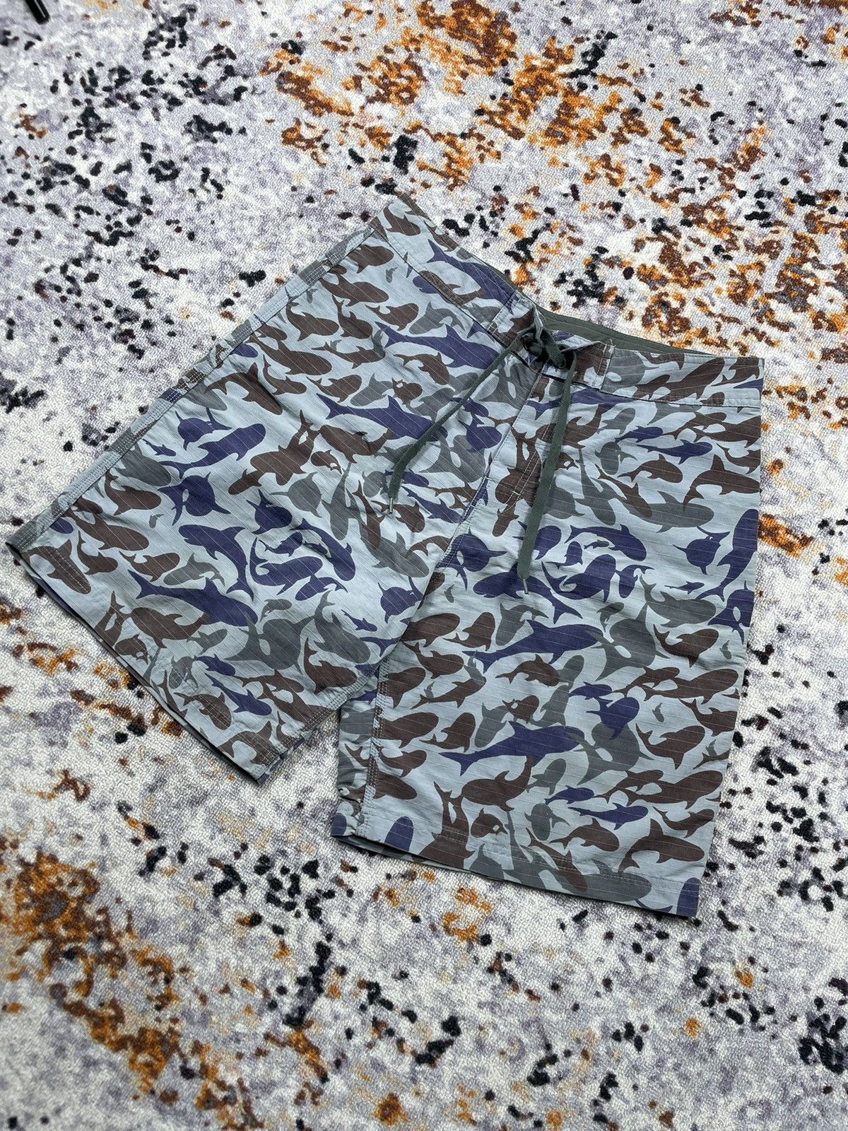 image of Stussy 90's Shorts Surf Size 32-34 in Blue, Men's