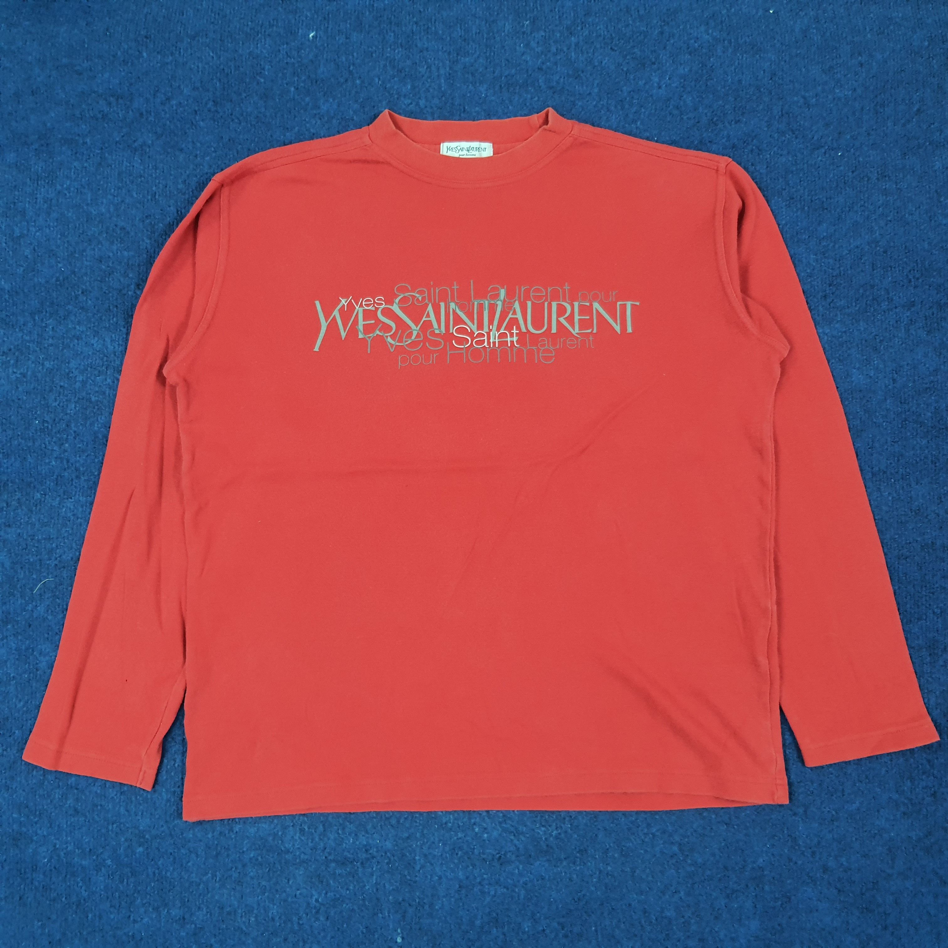 Vintage Yves Saint Laurent YSL Long Sleeve Tshirt C239N44