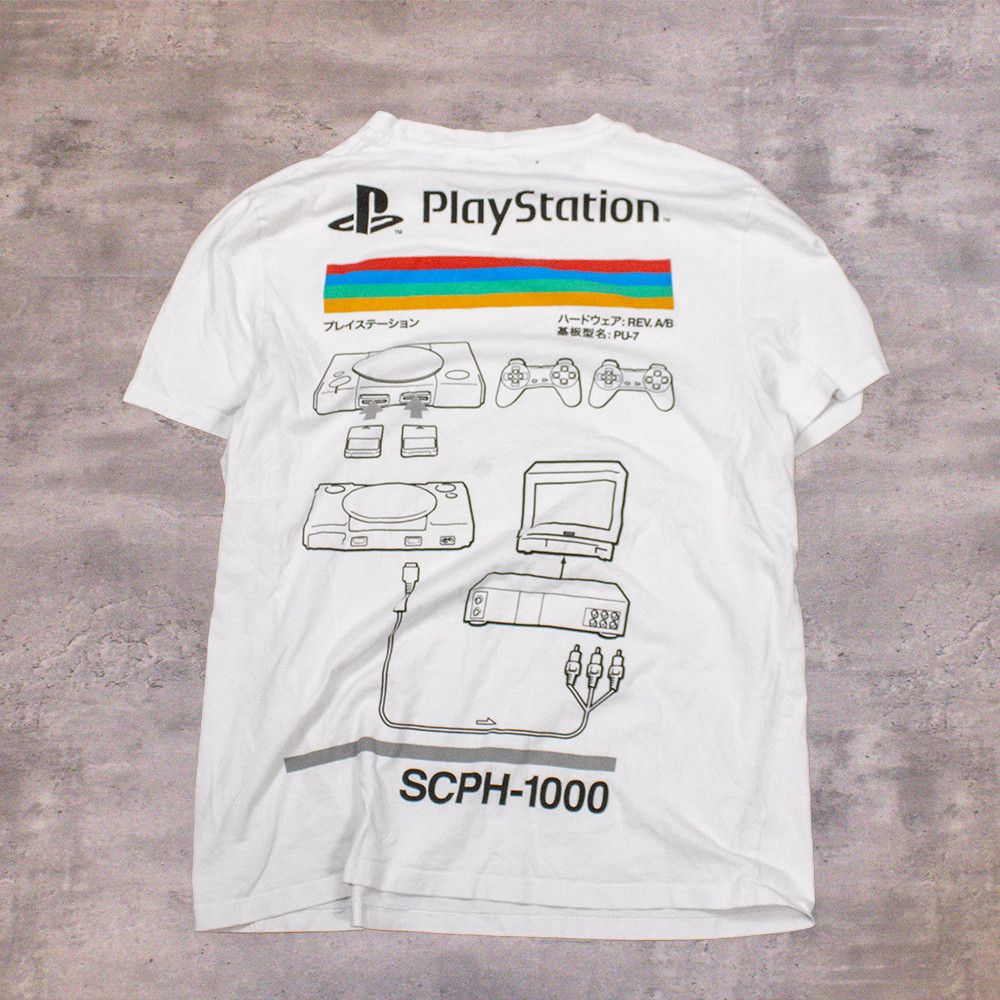 Playstation Playstation One Vintage Y2K White Double Stitch T-Shirt Size US XS / EU 42 / 0 - 2 Thumbnail