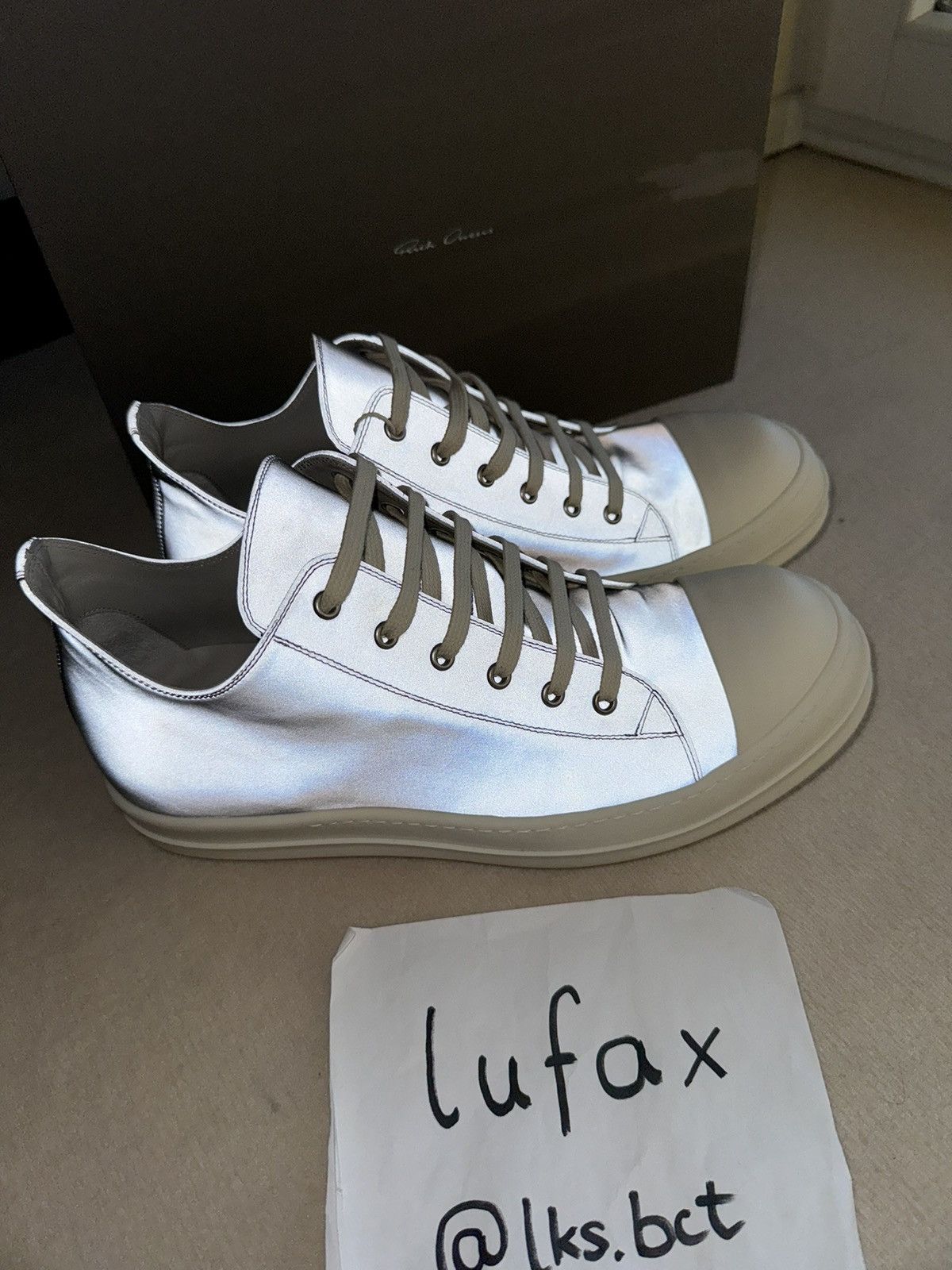 Rick Owens NEW | * 1 OF 1 SAMPLE * FW22 RUNWAY REFLEX LOWTOP RAMONES 44 Size US 11 / EU 44 - 3 Thumbnail