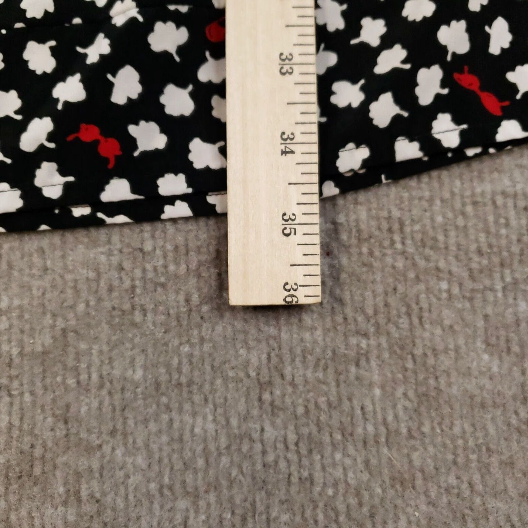 Vintage Maeve Dress Womens Small Short Sleeve Black Red White Floral Mini V-Neck Pullover Size 28" / US 6 / IT 42 - 5 Thumbnail