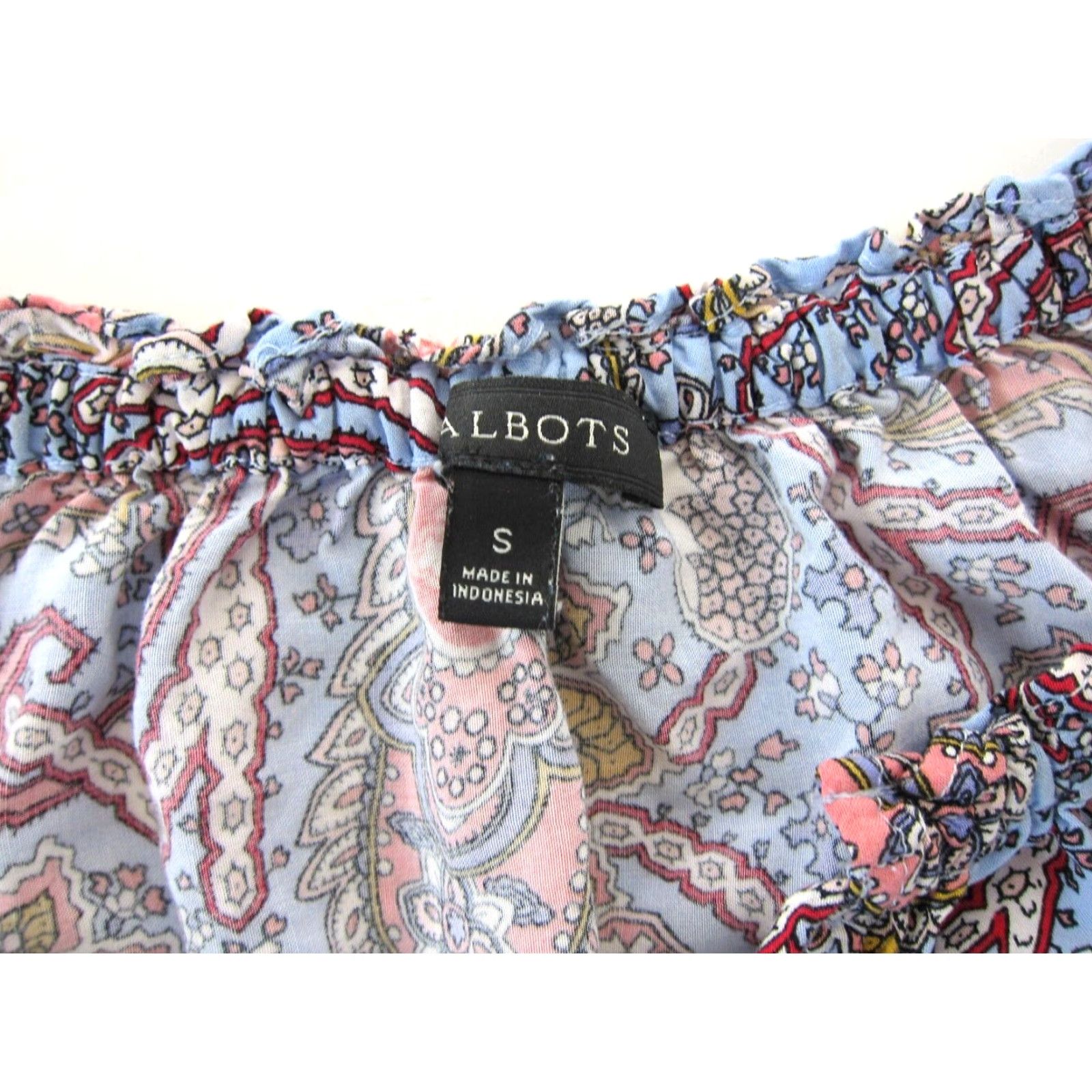 Talbots Talbots Blouse Shirt Womens 3/4 Sleeve Tunic Floral Blue 100% Rayon Small Size S / US 4 / IT 40 - 3 Thumbnail
